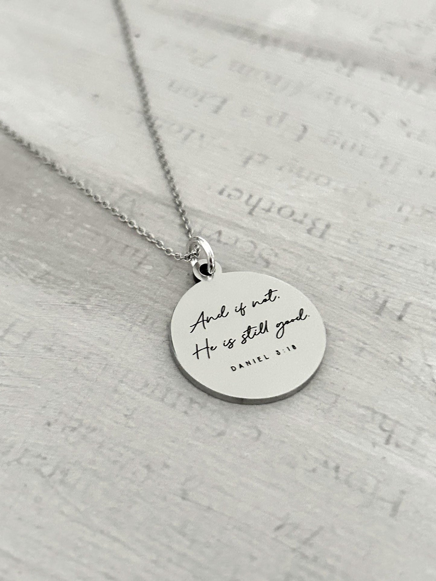 And if not He is still good bible verse Necklace, Daniel 3:18, Christian Gifts, Scripture Jewelry, Goodness necklace, God is still good