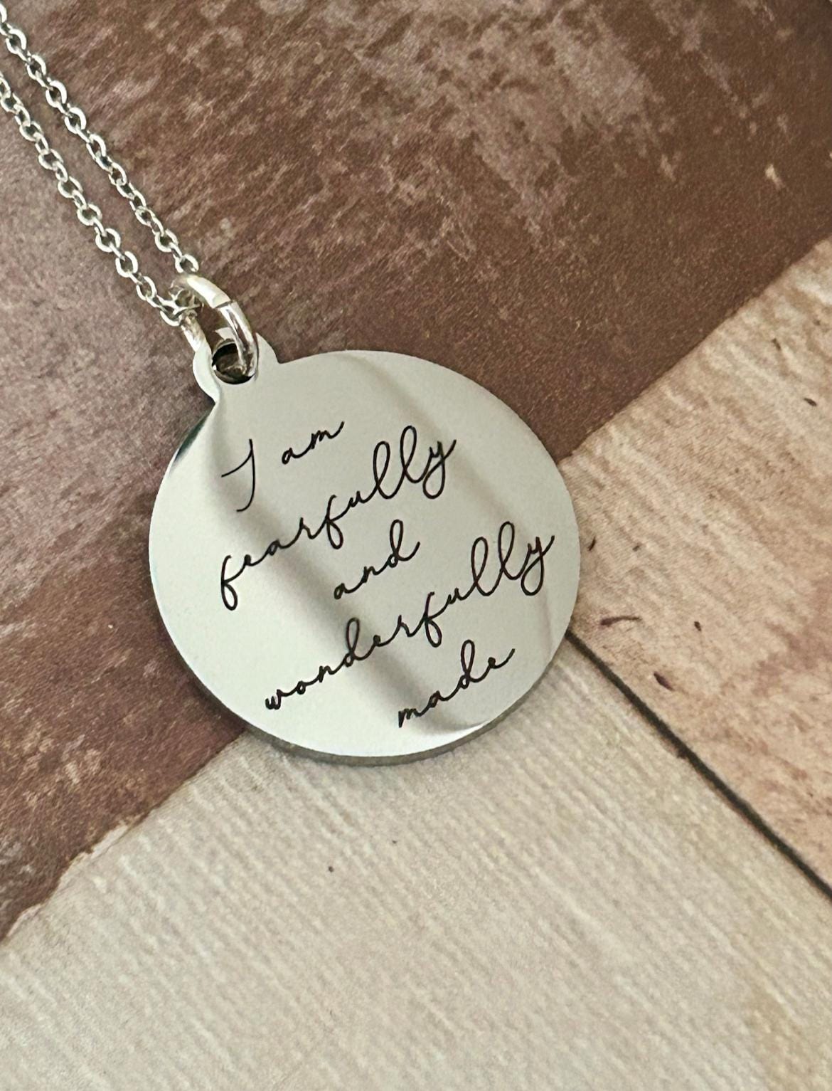 Fearfully and Wonderfully Made Necklace, Psalm 139:14 Jewelry, Christian Gift for Women, Inspirational Bible Verse Necklace, Faith Jewelry