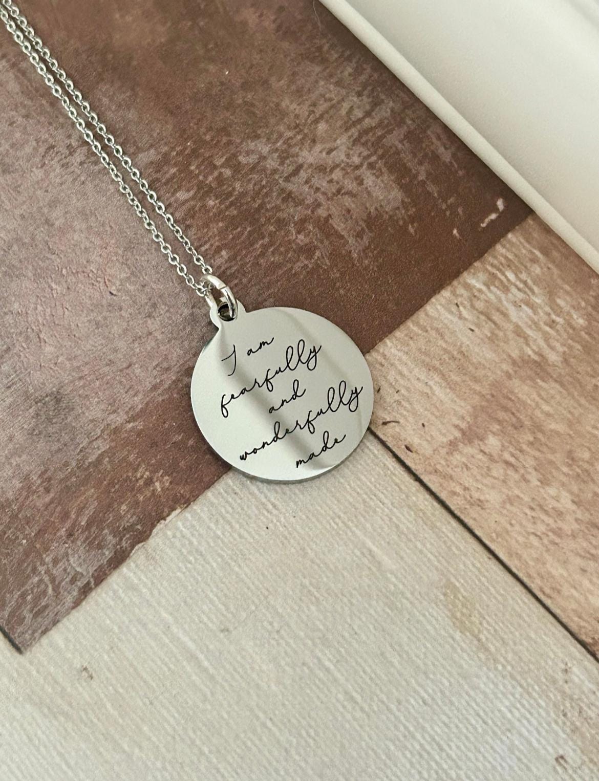 Fearfully and Wonderfully Made Necklace, Psalm 139:14 Jewelry, Christian Gift for Women, Inspirational Bible Verse Necklace, Faith Jewelry