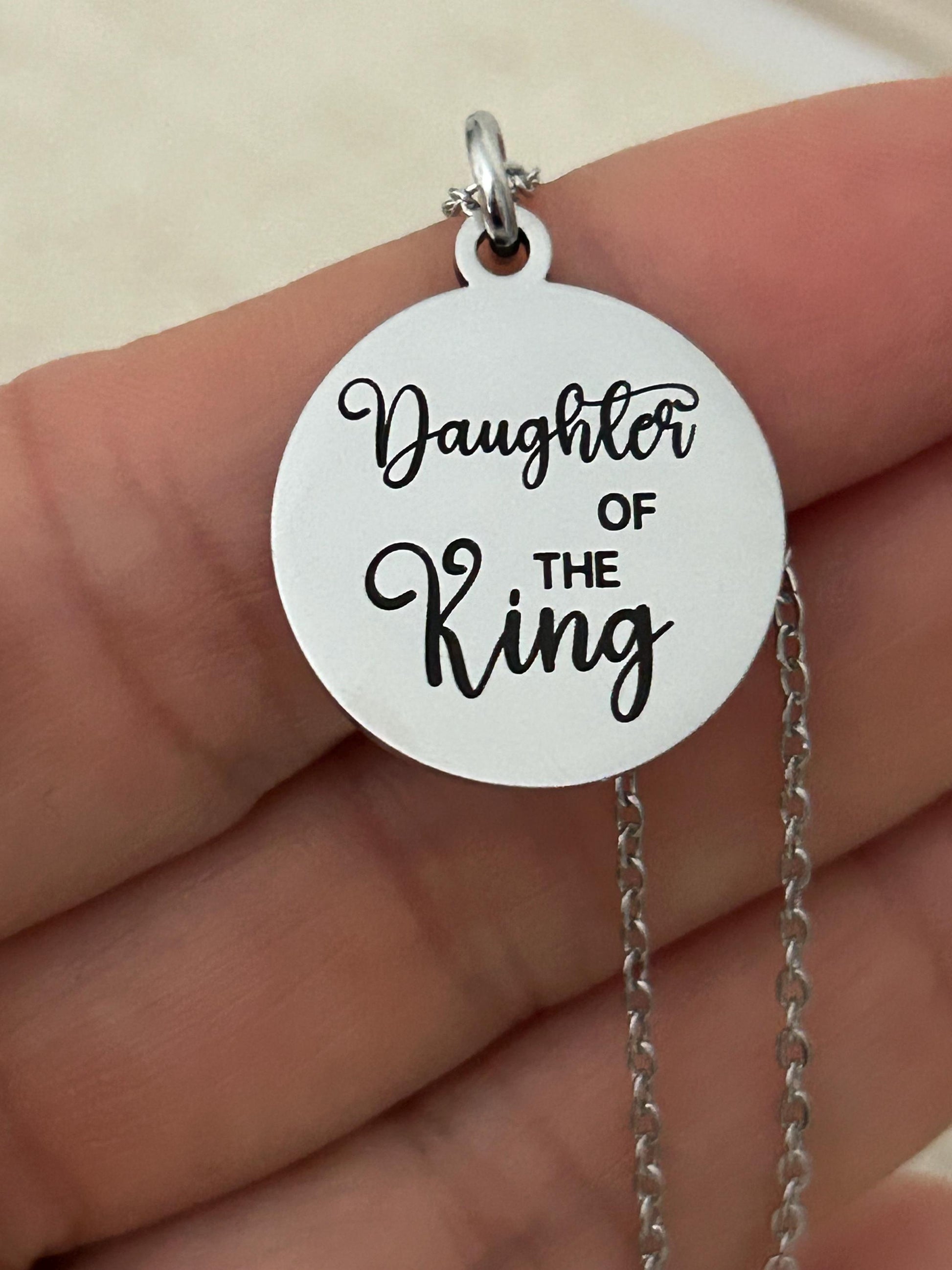 Daughter of The King Necklace: Gifts for Daughter, princess necklace, Christian Gifts