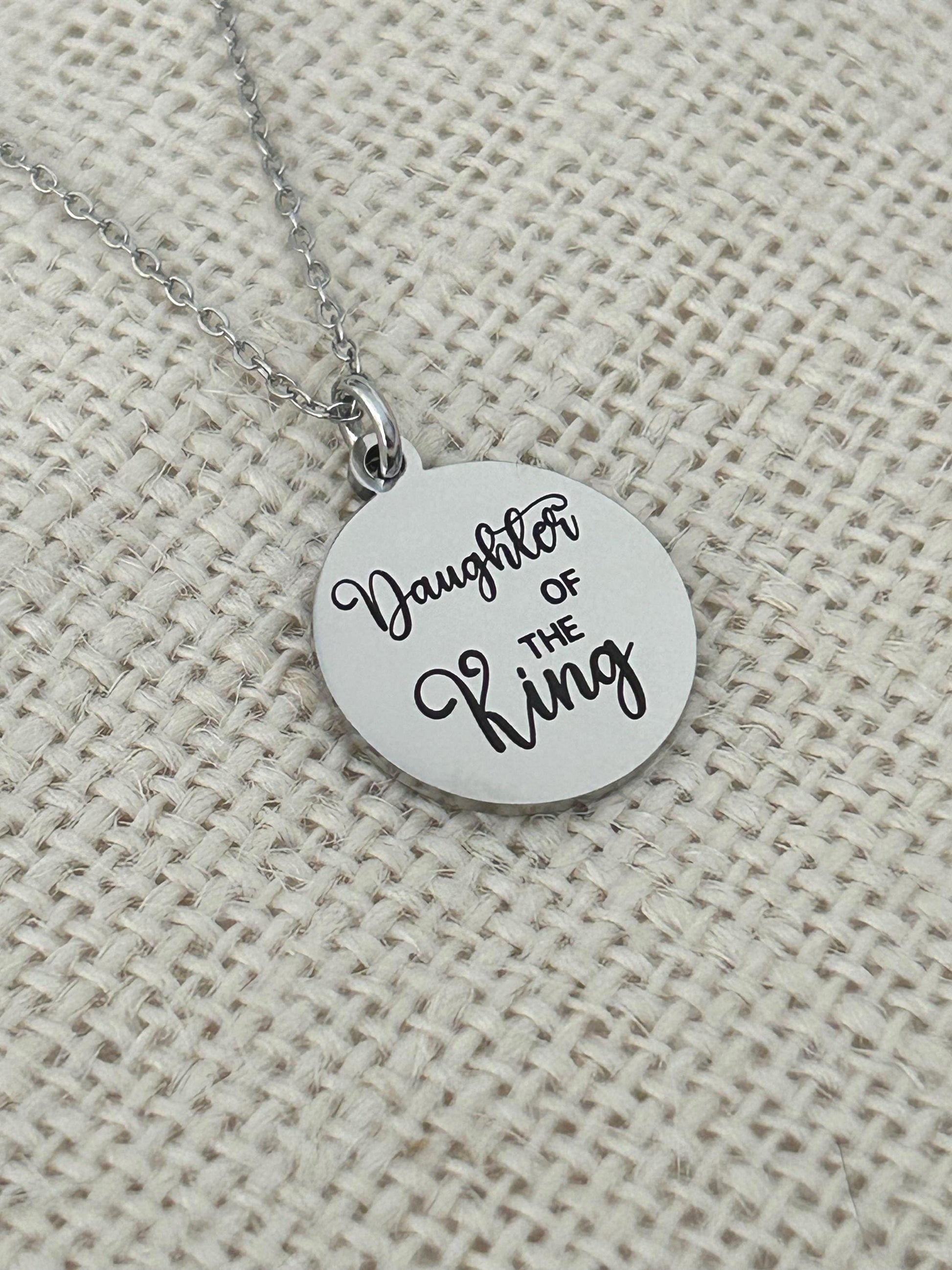 Daughter of The King Necklace: Gifts for Daughter, princess necklace, Christian Gifts