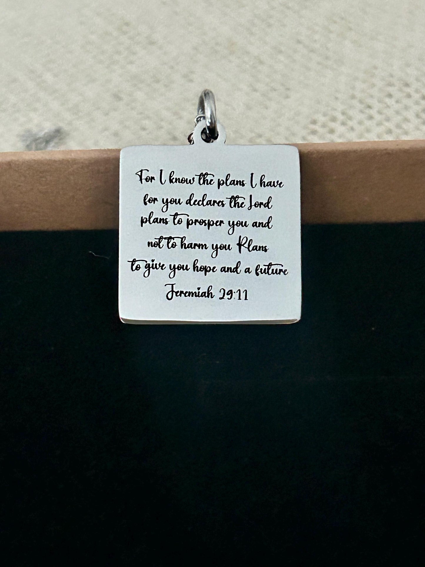 I know the plans Jeremiah 29:11 Personalized Engraved Necklace Christian Gifts Hope and a Future