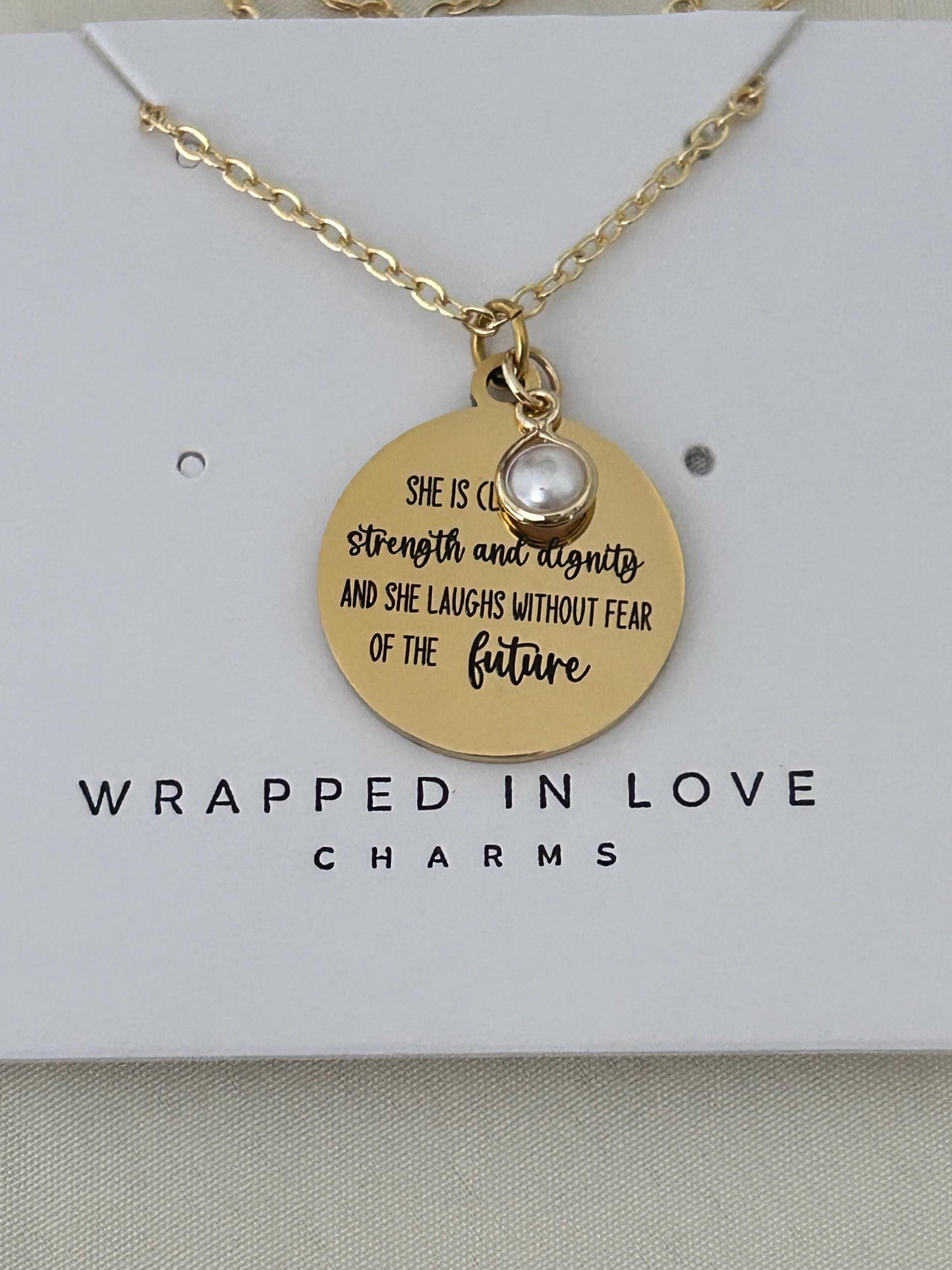 Proverbs 31 Necklace: 14k Gold Plated Scripture Jewelry