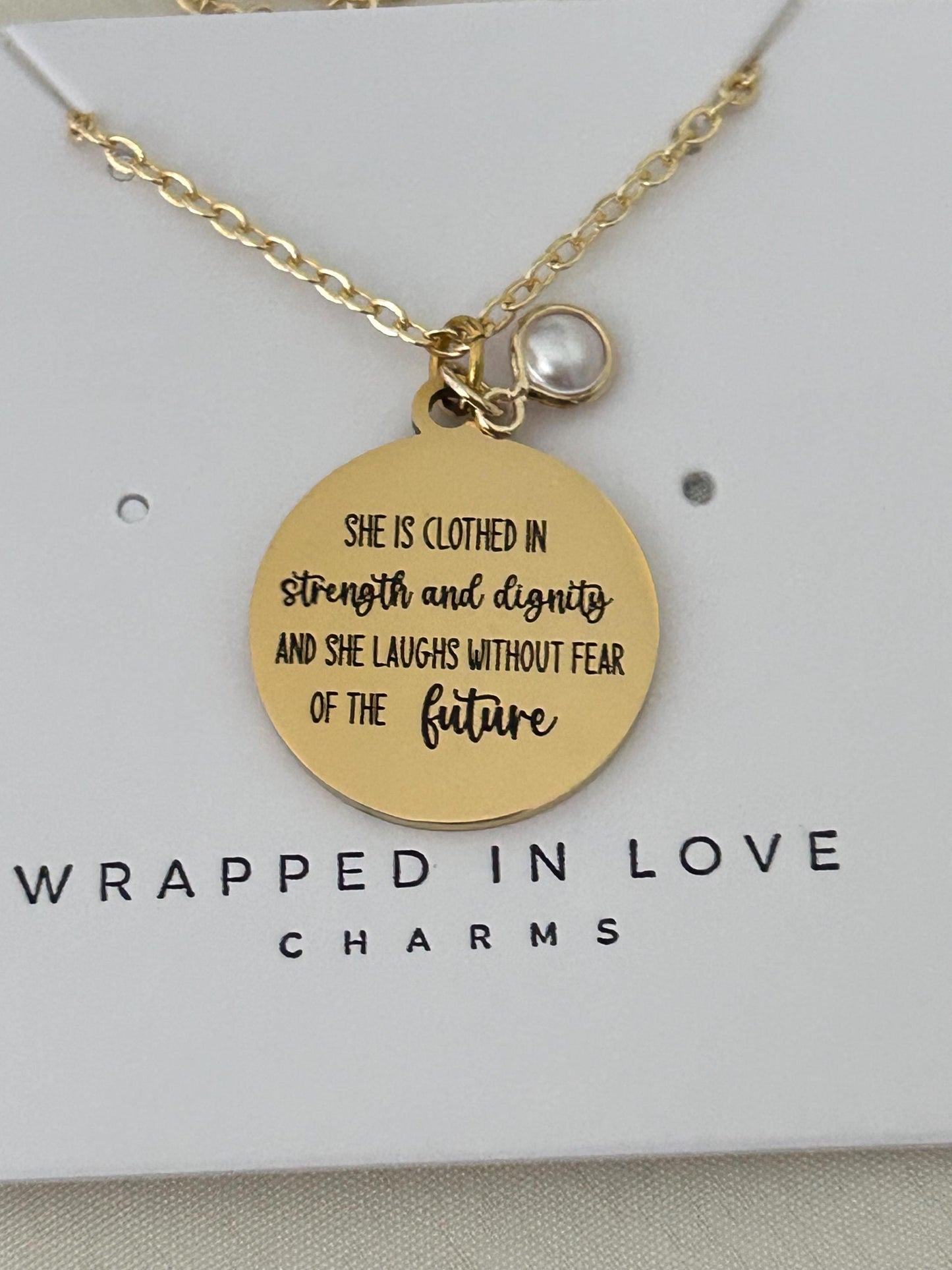 Proverbs 31 Necklace: 14k Gold Plated Scripture Jewelry