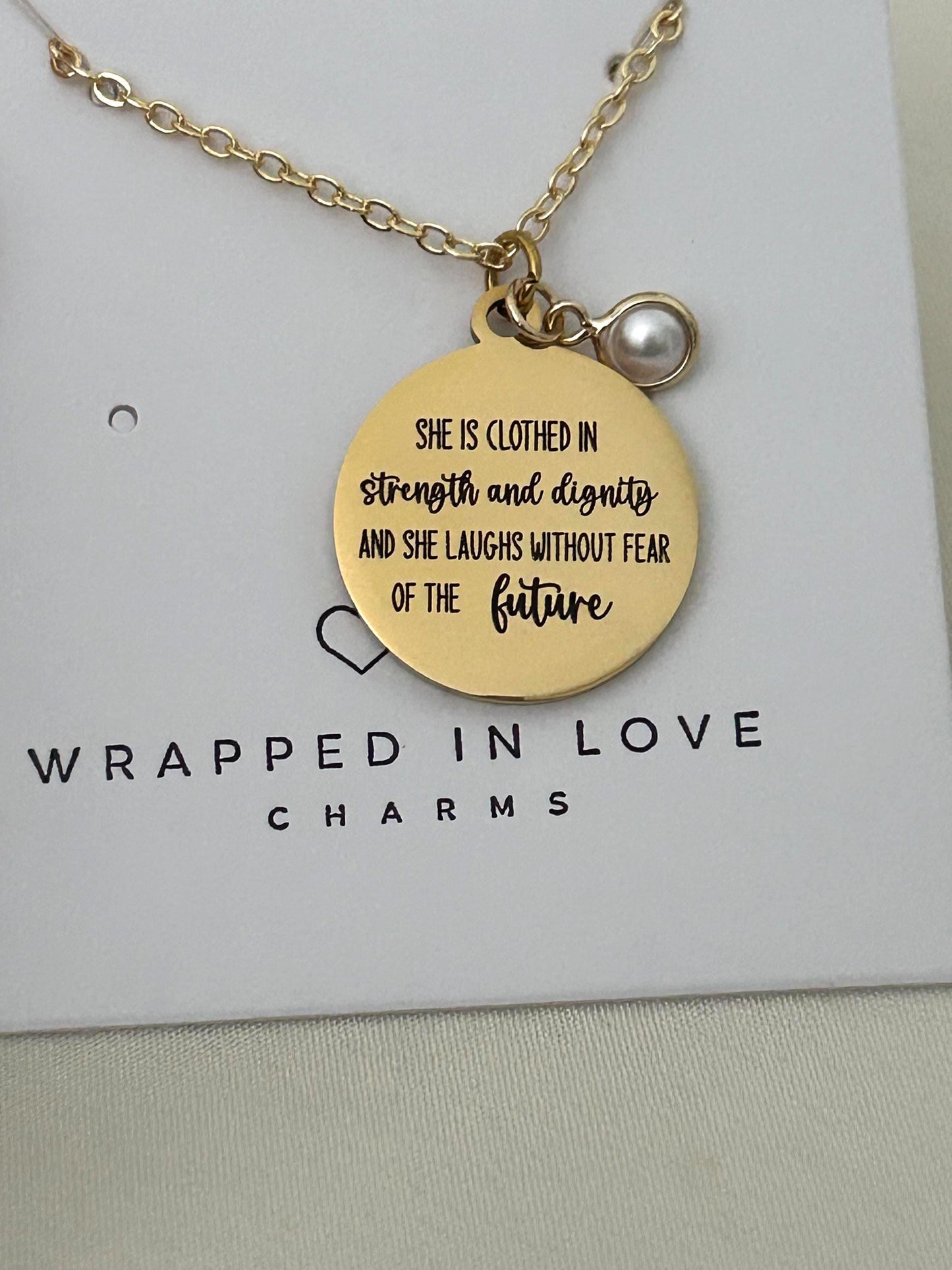 Proverbs 31 Necklace: 14k Gold Plated Scripture Jewelry