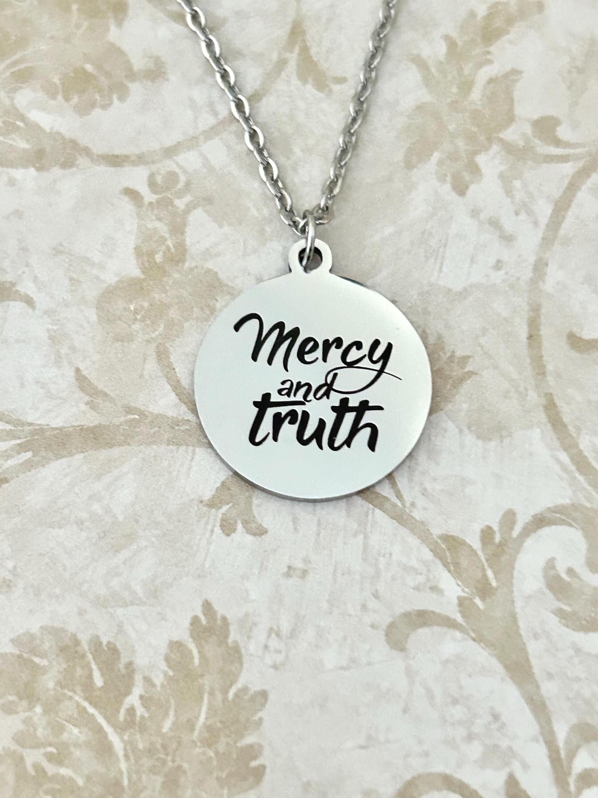 Proverbs 3:3 Mercy and Truth Necklace Christian Gifts Proverbs Necklace Scripture Jewelry Inspirational Jewelry Baptism Affirmation