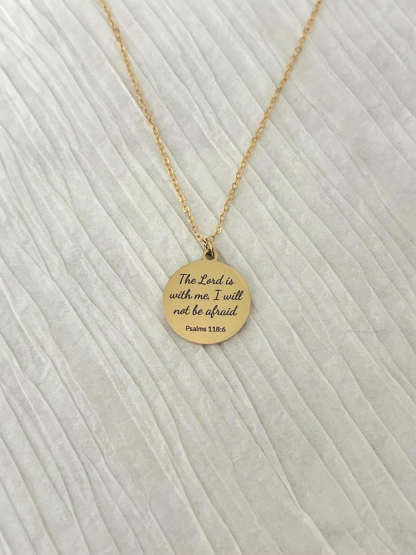 The Lord Is With Me I Will Not Be Afraid, Psalm 118:6, Christian Gifts, Bible Verse Gifts