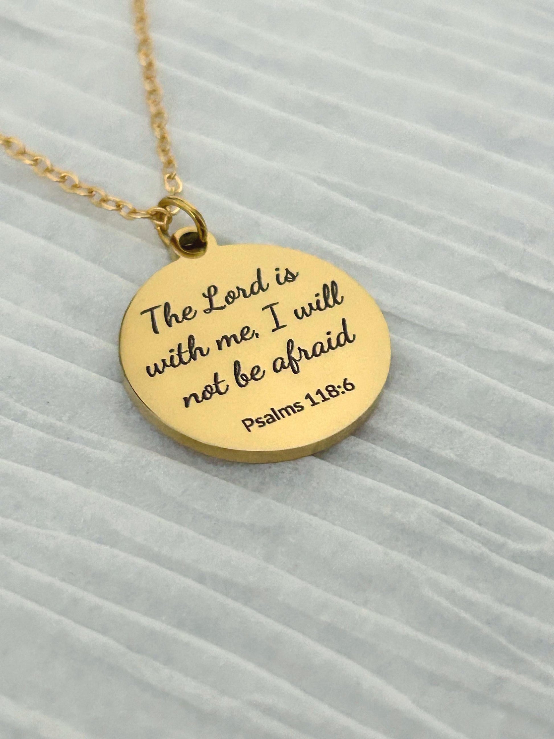 The Lord Is With Me I Will Not Be Afraid, Psalm 118:6, Christian Gifts, Bible Verse Gifts