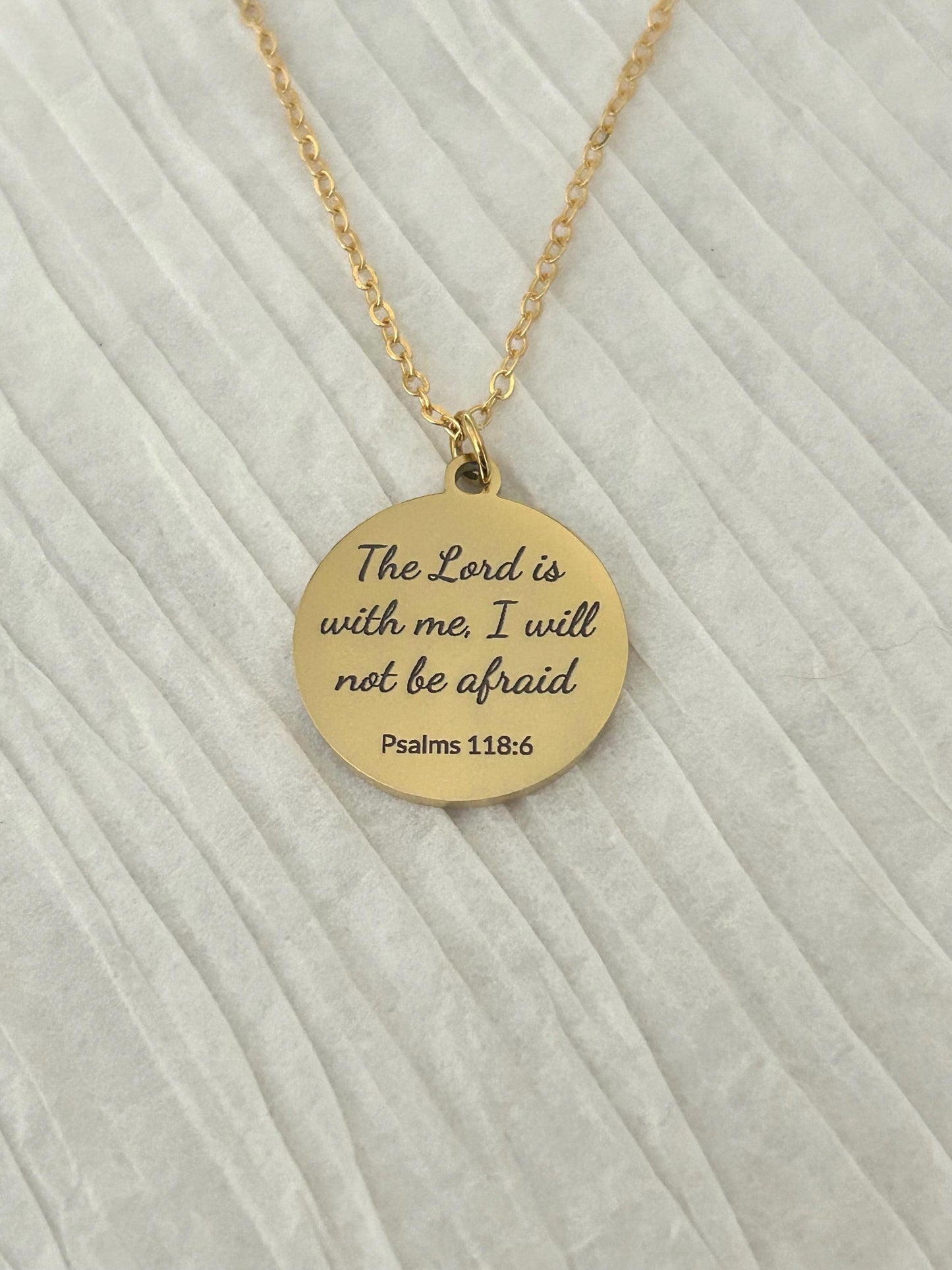 The Lord Is With Me I Will Not Be Afraid, Psalm 118:6, Christian Gifts, Bible Verse Gifts