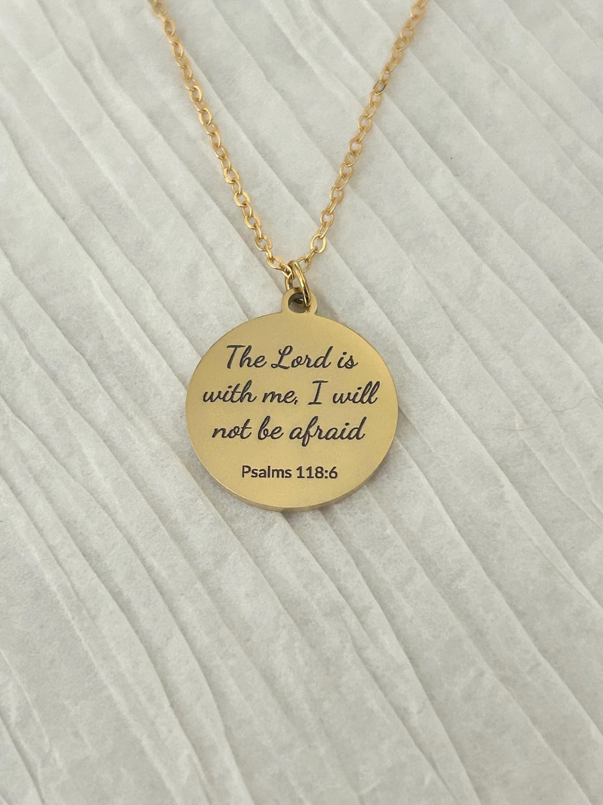 The Lord Is With Me I Will Not Be Afraid, Psalm 118:6, Christian Gifts, Bible Verse Gifts