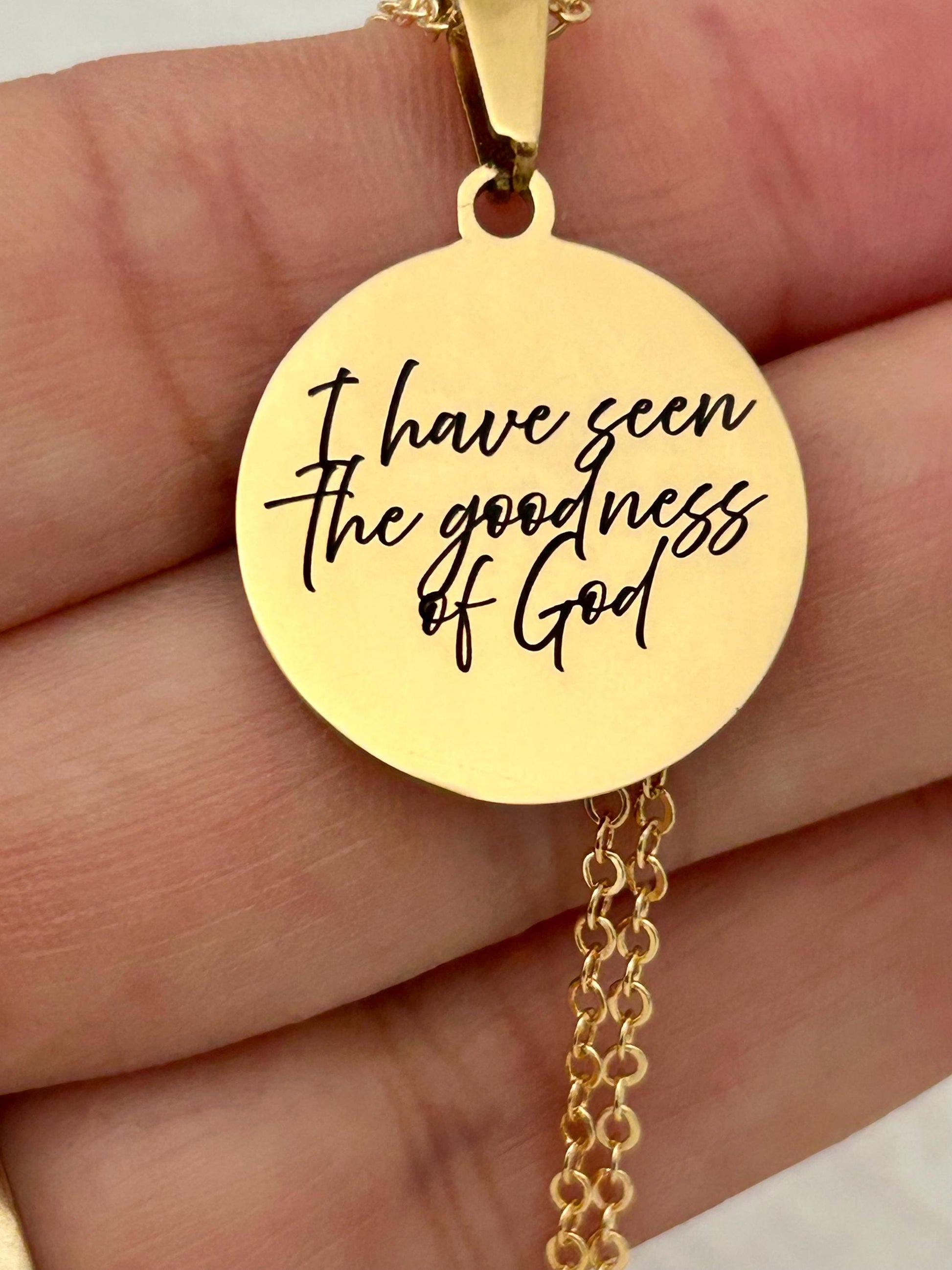 Goodness of God Necklace - 14k Gold Christian Jewelry, Scripture Gift