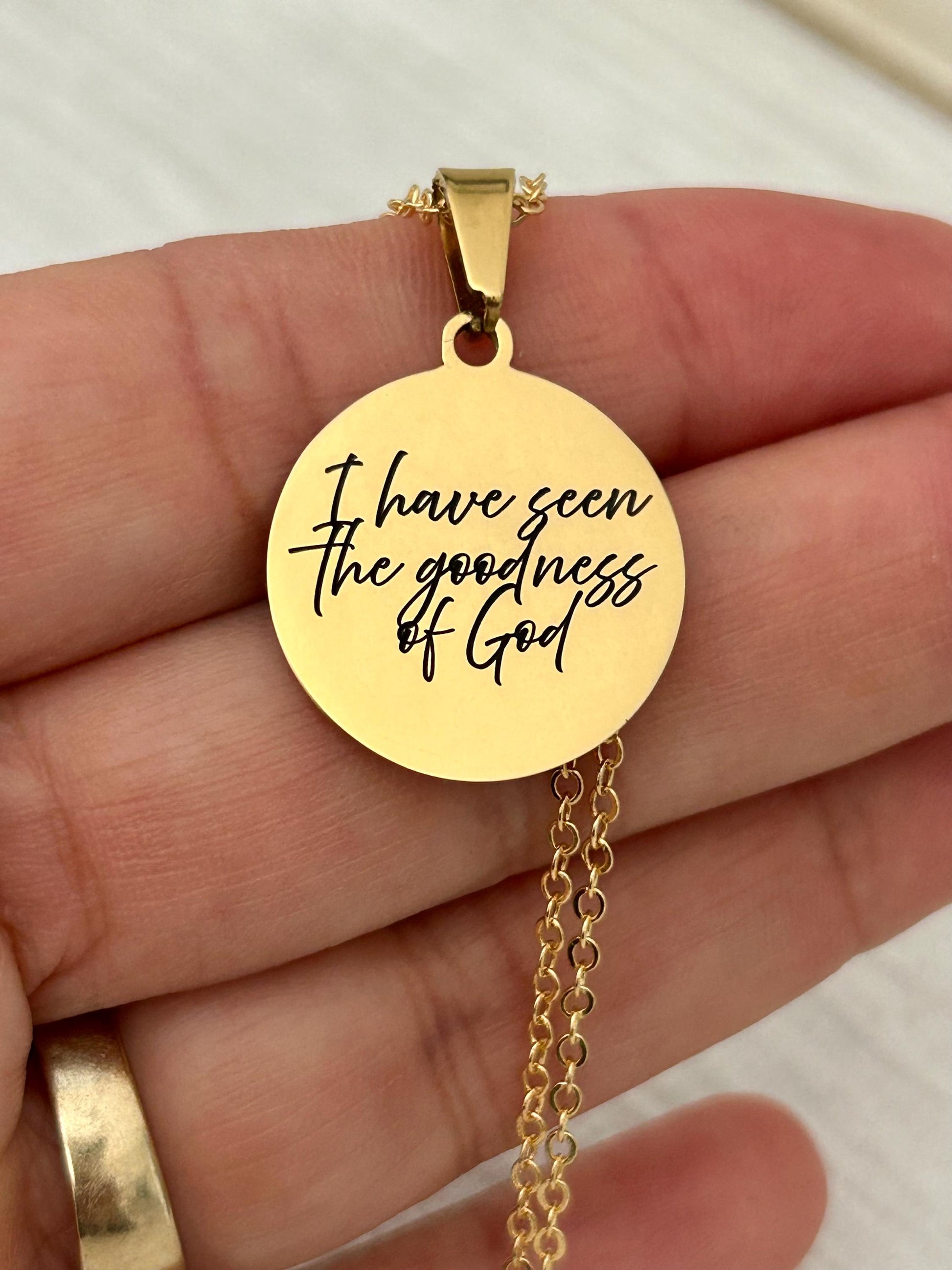 Goodness of God Necklace - 14k Gold Christian Jewelry, Scripture Gift