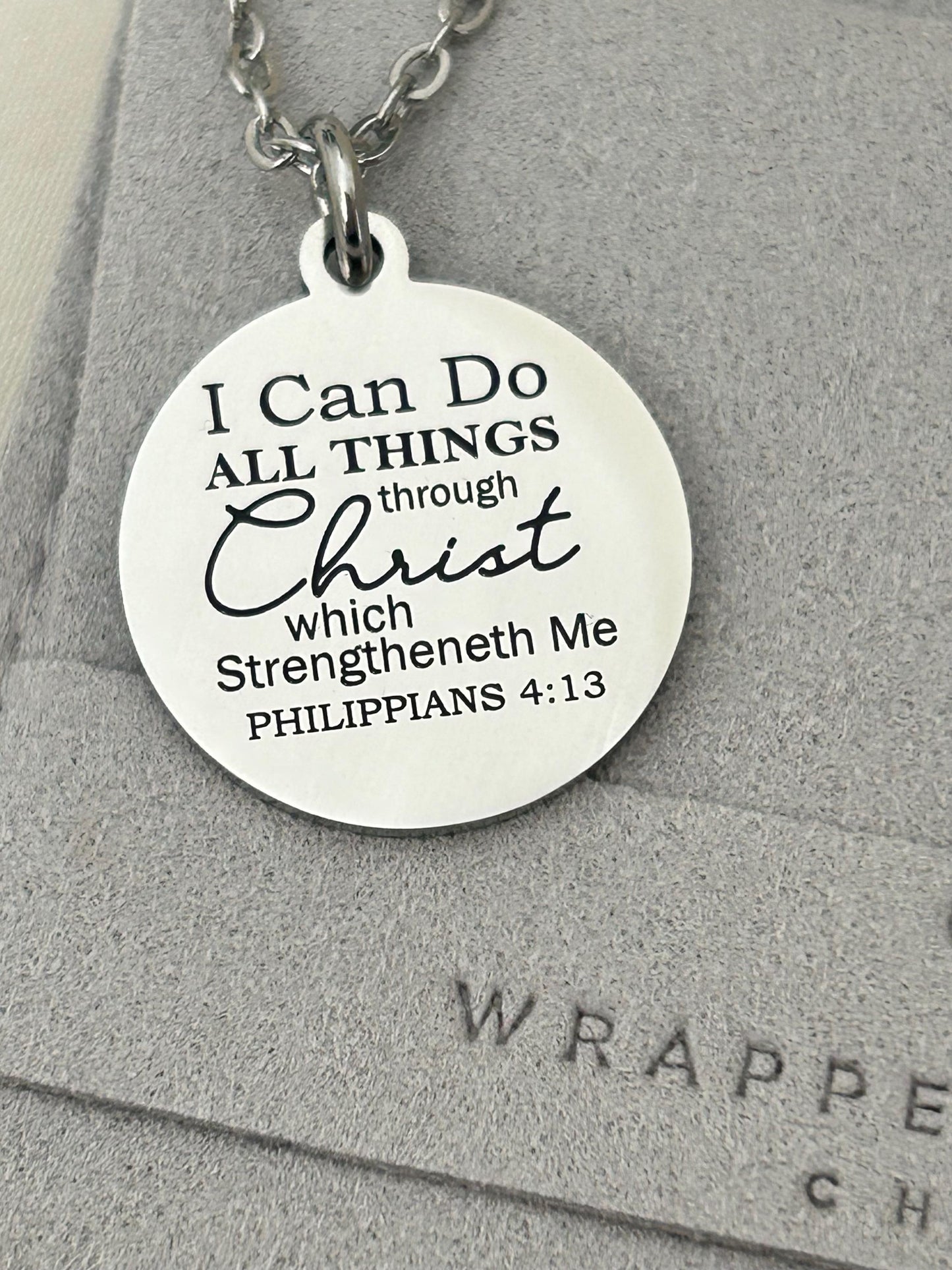 I Can Do All Things Through Christ Necklace, Christian Gift for Women, Philippians 4:13 Jewelry, Faith Necklace, Mothers Day Gifts