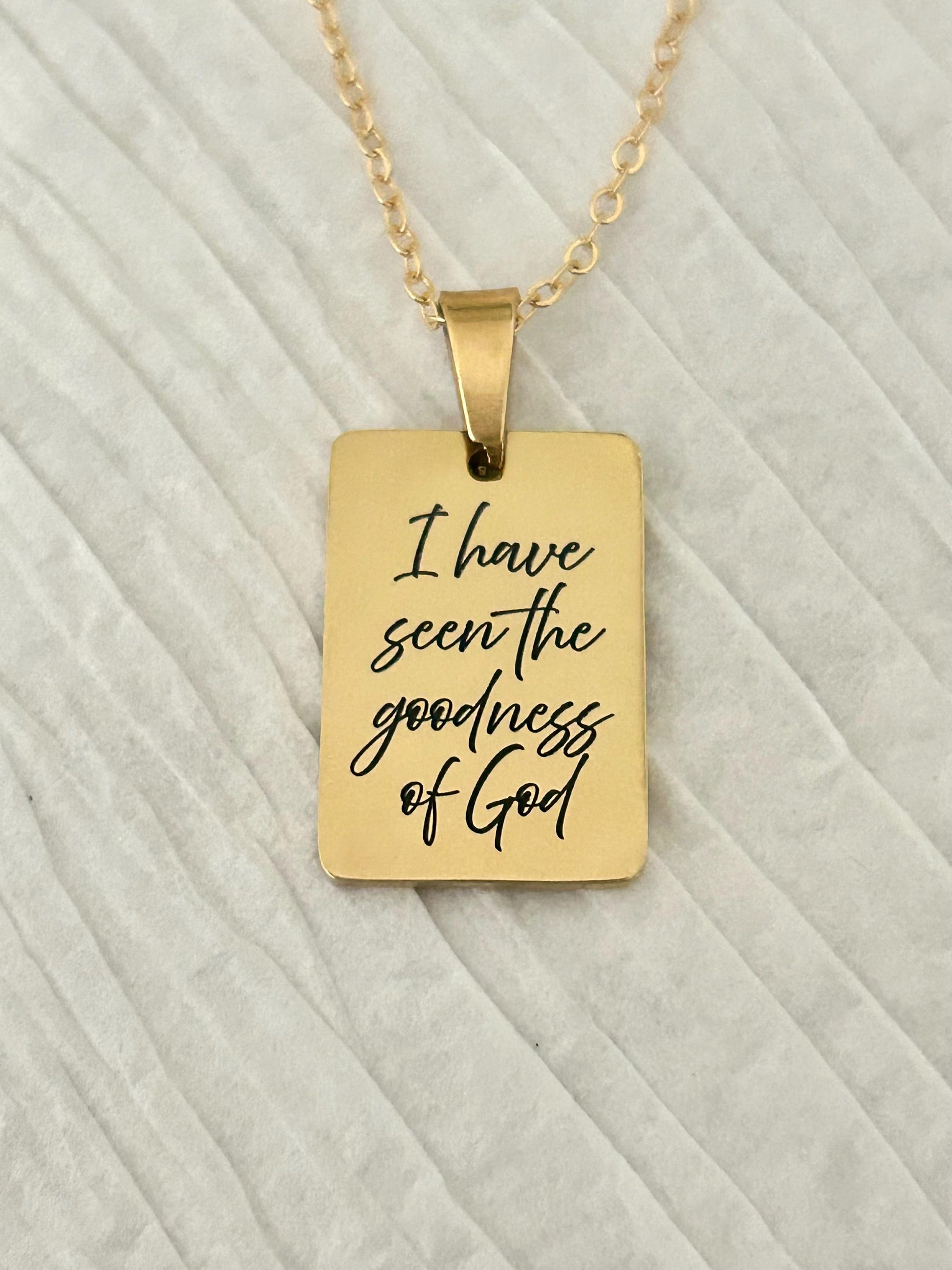 I Have Seen the Goodness of God Necklace – Christian Faith Jewelry, Scripture Inspired Gift, Religious Necklace for Women