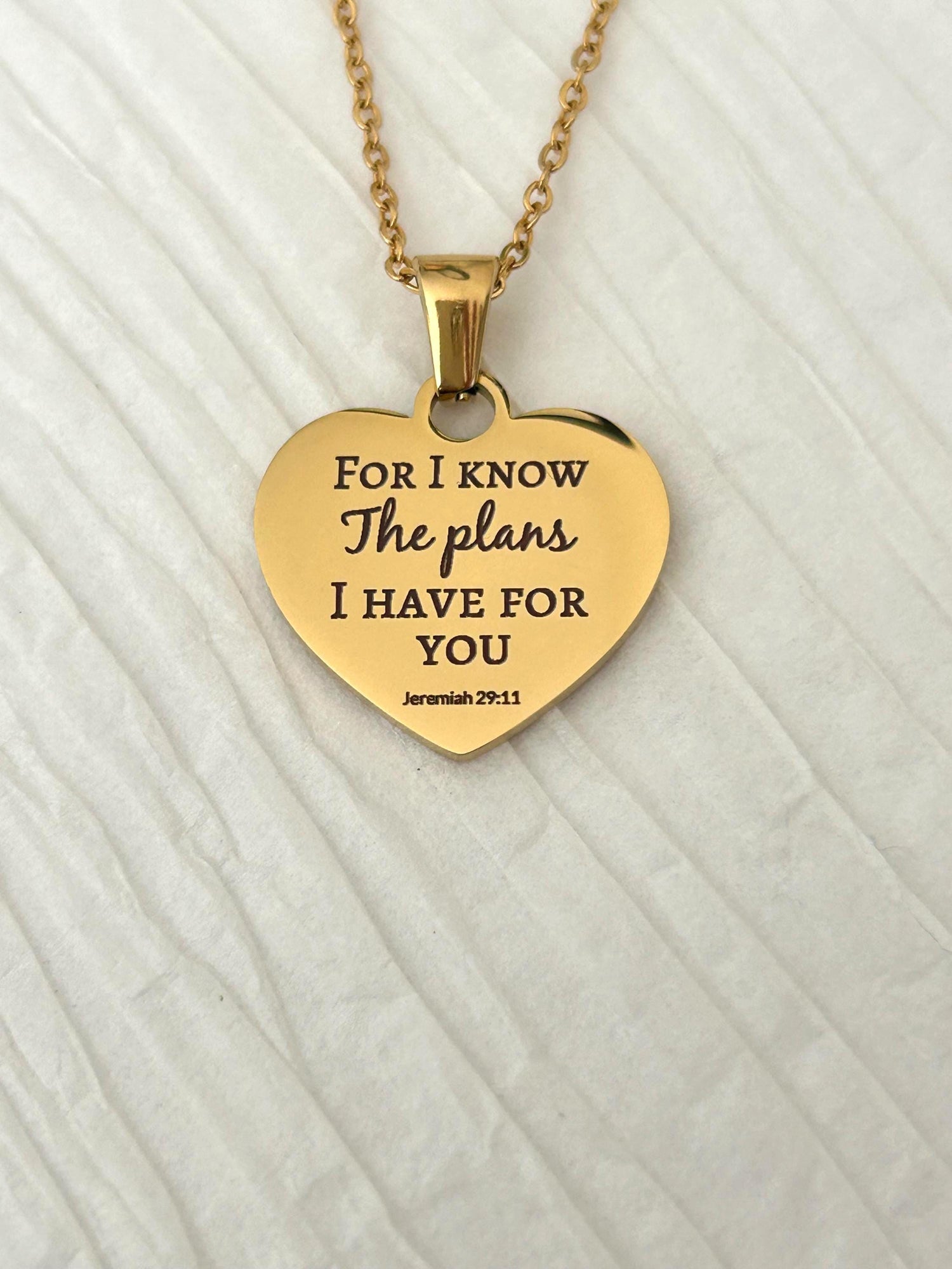 For I Know the Plans I Have for You Necklace, Jeremiah 29:11 Christian Necklace, Bible Verse Jewelry, Faith Necklace, Christian Gift