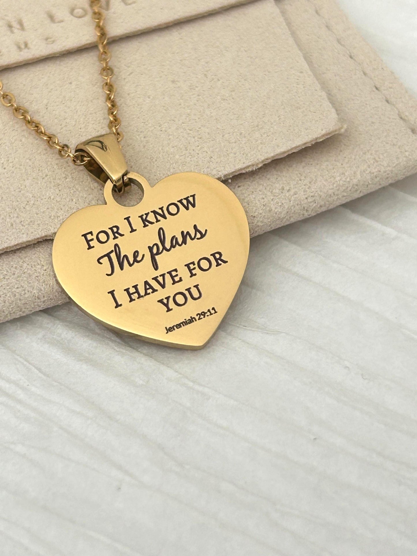 For I Know the Plans I Have for You Necklace, Jeremiah 29:11 Christian Necklace, Bible Verse Jewelry, Faith Necklace, Christian Gift