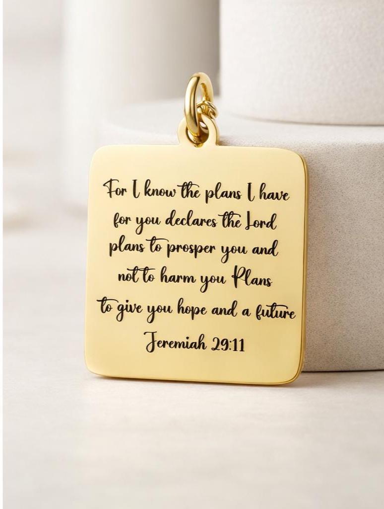 Jeremiah 29:11 Necklace, Christian Gift for Women, Faith Jewelry, Bible Verse Necklace, Inspirational Gift, Gift for Daughter God Has a Plan