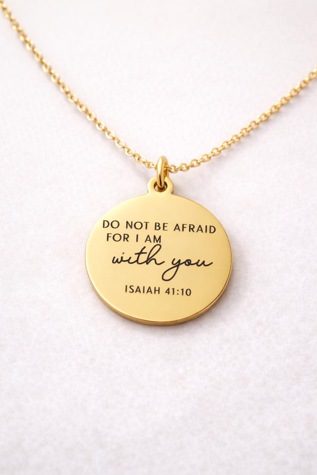 Isaiah 41:10 Necklace, Christian Gift for Women, Do Not Be Afraid Necklace, Bible Verse Jewelry, Faith Necklace, Inspirational Gift