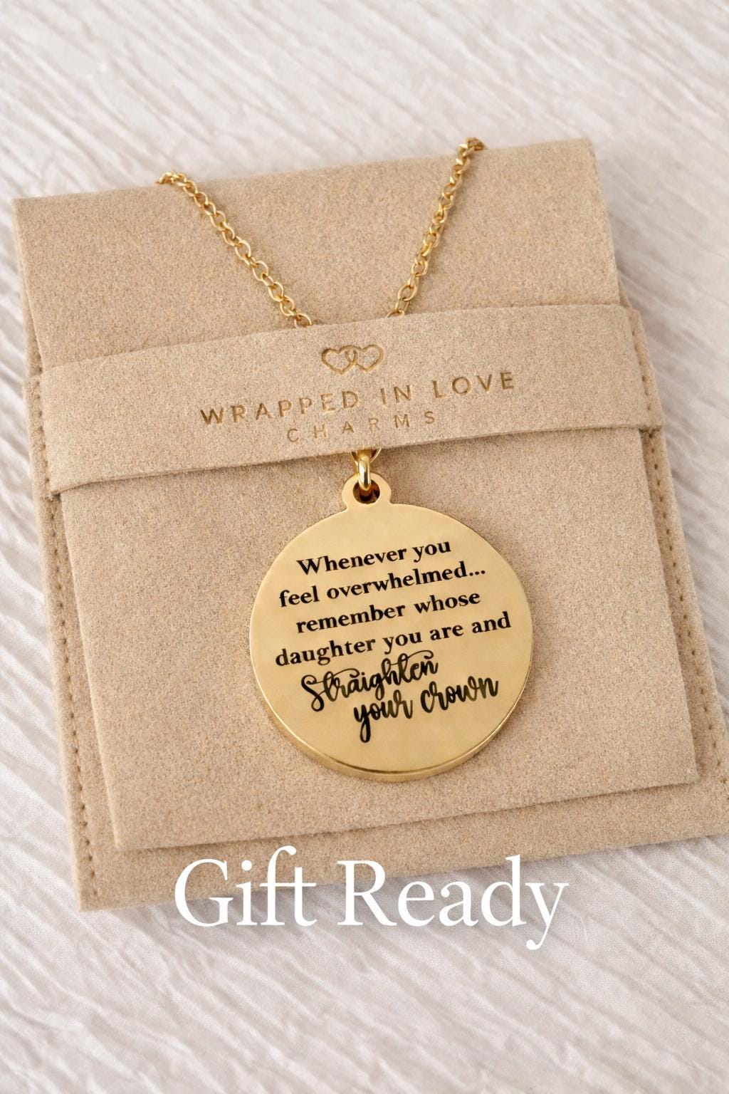 Remember Whose Daughter You Are Necklace, Straighten Your Crown Jewelry, Graduation Gift, Faith Necklace for Women, Christian Gift for Her