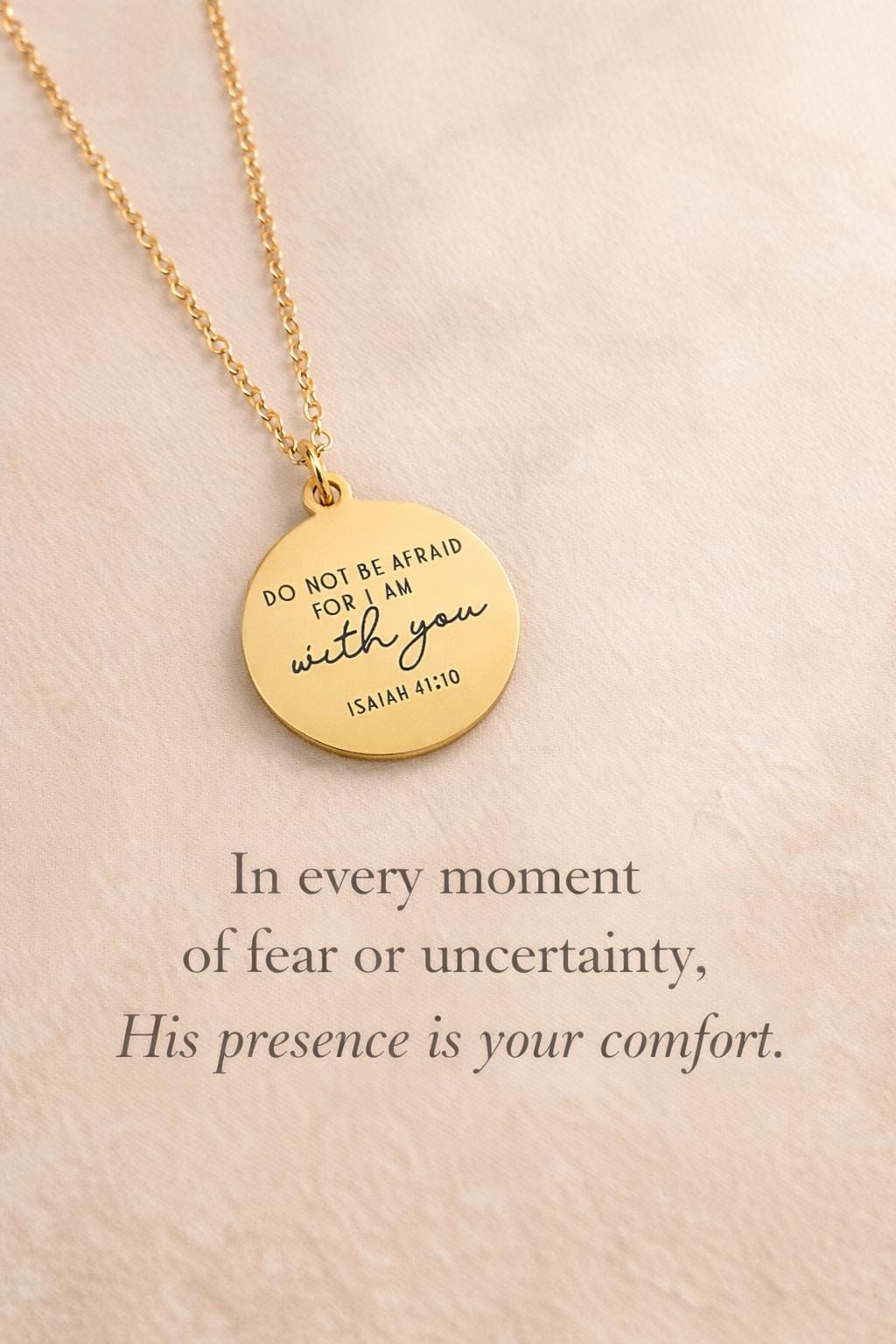 Isaiah 41:10 Necklace, Christian Gift for Women, Do Not Be Afraid Necklace, Bible Verse Jewelry, Faith Necklace, Inspirational Gift