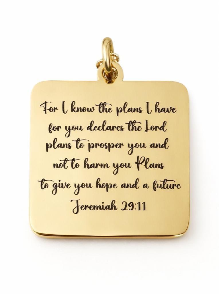 Jeremiah 29:11 Necklace, Christian Gift for Women, Faith Jewelry, Bible Verse Necklace, Inspirational Gift, Gift for Daughter God Has a Plan
