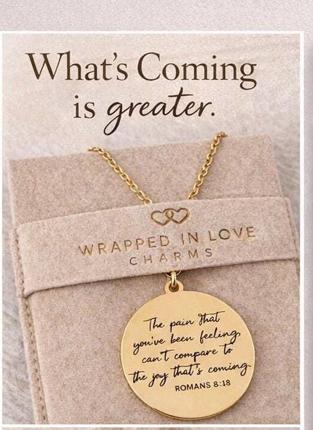Romans 8:18 Necklace The Pain You’ve Been Feeling Can’t Compare Necklace Christian Encouragement Gift, Faith Jewelry for Women, Bible Verse