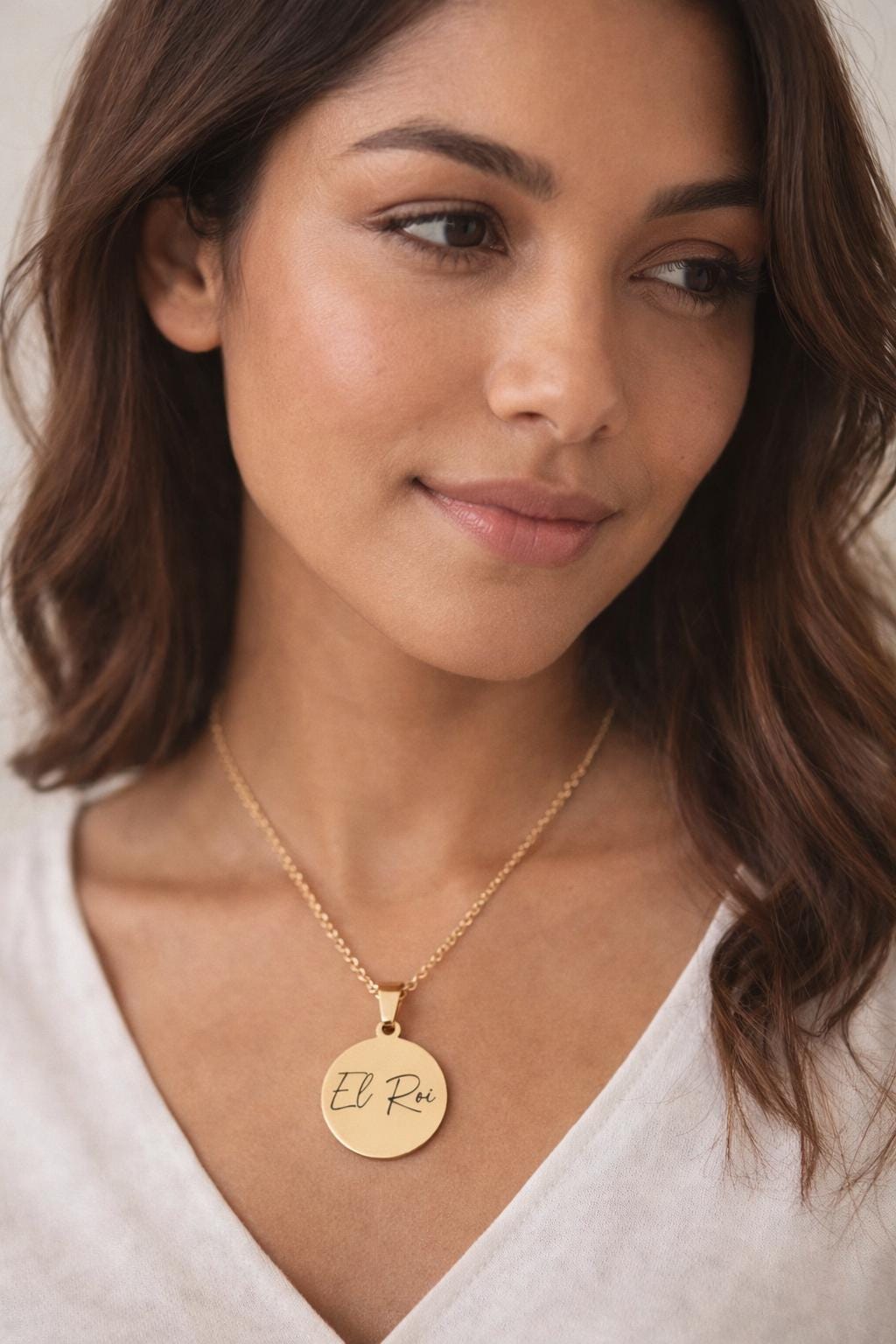 El Roi Necklace The God Who Sees Me, Christian Gold Necklace, Faith Jewelry for Women, Bible Inspired Gift, Encouragement Gift