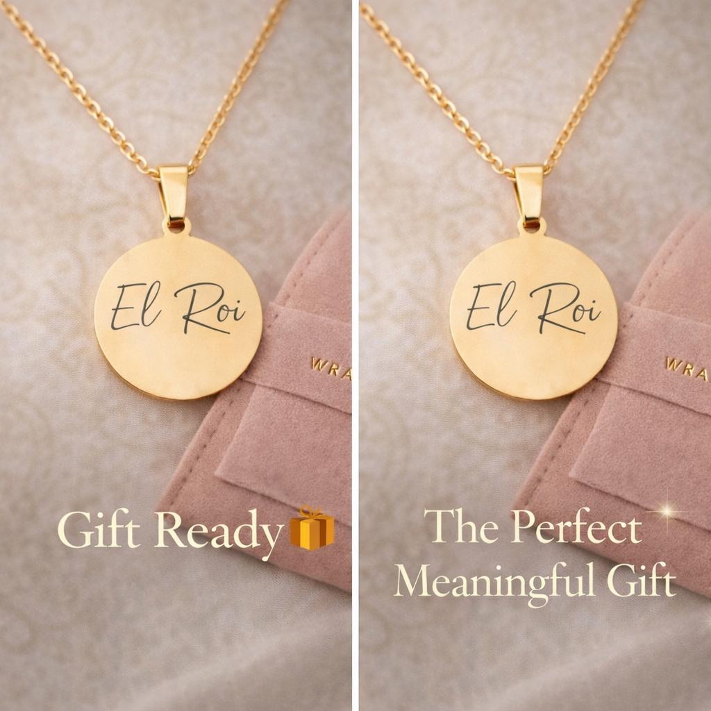 El Roi Necklace The God Who Sees Me, Christian Gold Necklace, Faith Jewelry for Women, Bible Inspired Gift, Encouragement Gift