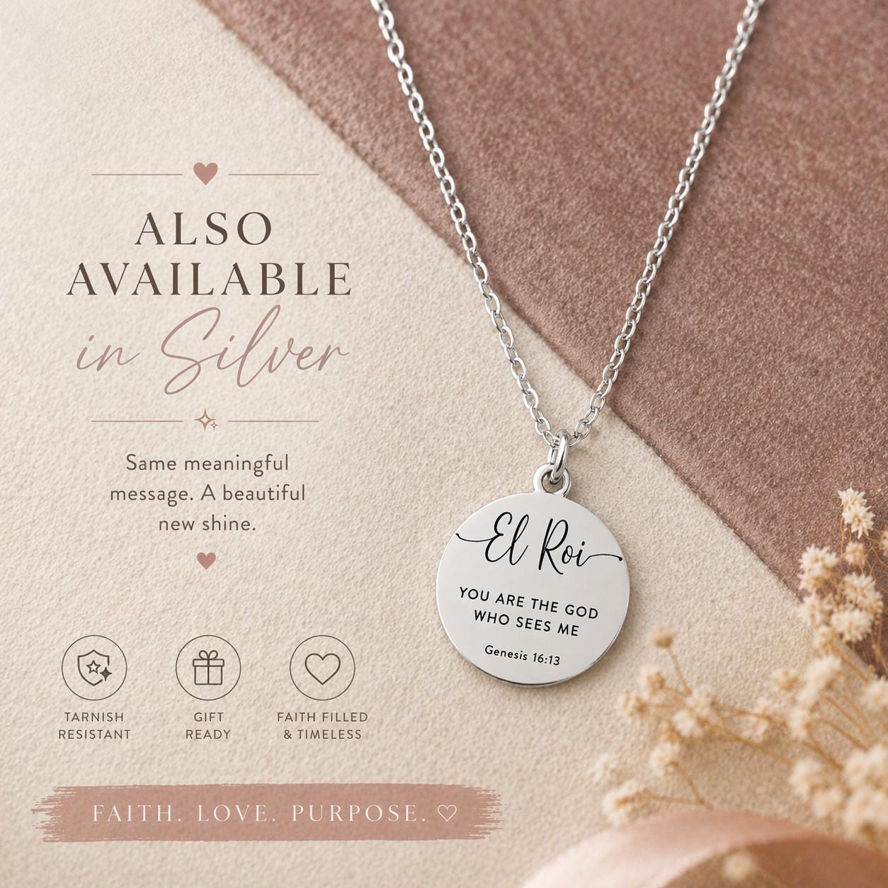 El Roi Necklace Gold, The God Who Sees Me Necklace, Christian Jewelry Gift for Women, Faith Necklace, Bible Verse Jewelry, Mother’s Day Gift