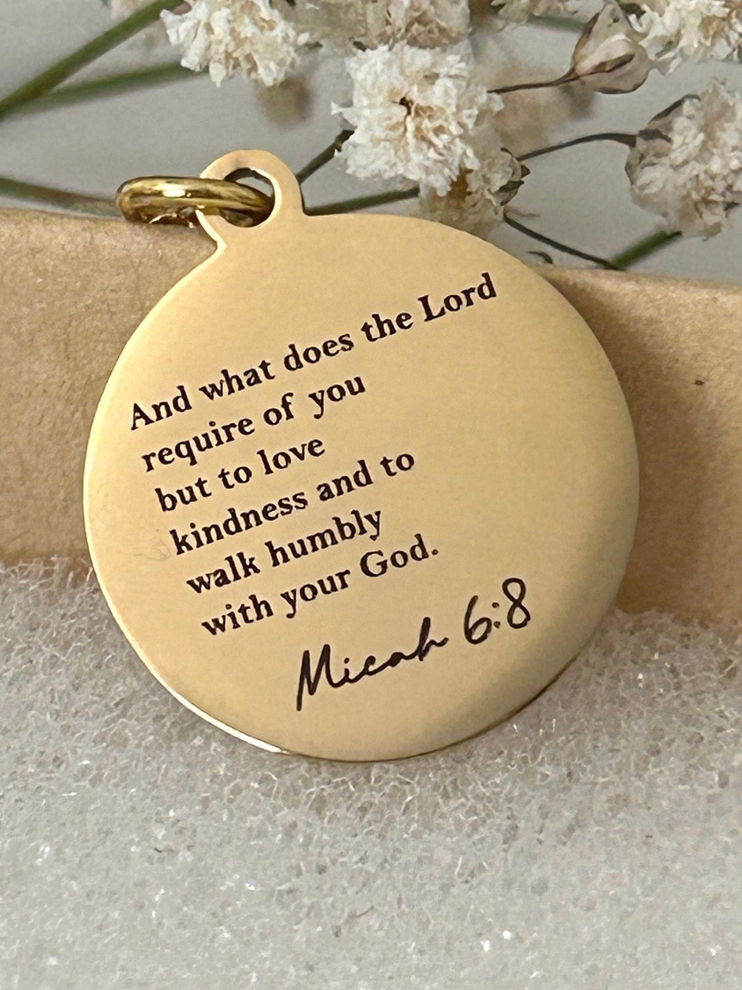 And what does the LORD require of you Micah 6:8 Bible Verse Necklace, Christian Gifts, Scripture jewelry, Gifts for Mom, Christian Necklace