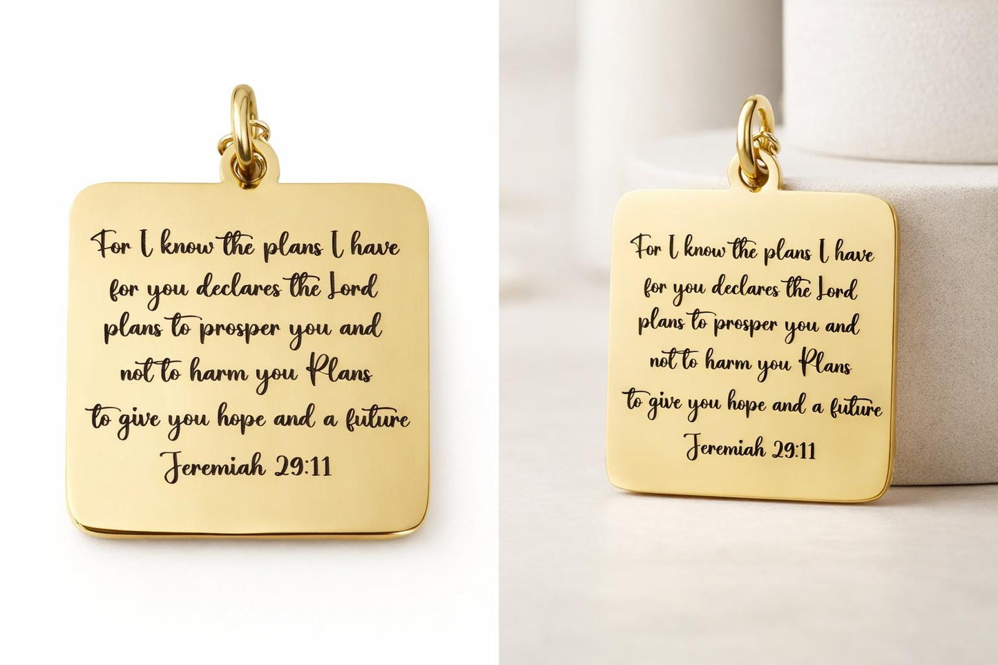 For I know the plans that I have for you bible verse Necklace Jeremiah 29:11 Gifts Christian Gifts Engraved Christian Jewelry Baptism Gifts
