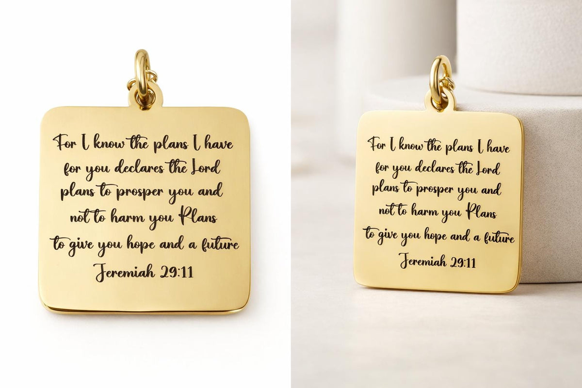 Jeremiah 29:11 Necklace, Christian Gift for Women, Faith Jewelry, Bible Verse Necklace, Inspirational Gift, Mothers Day Gift God Has a Plan