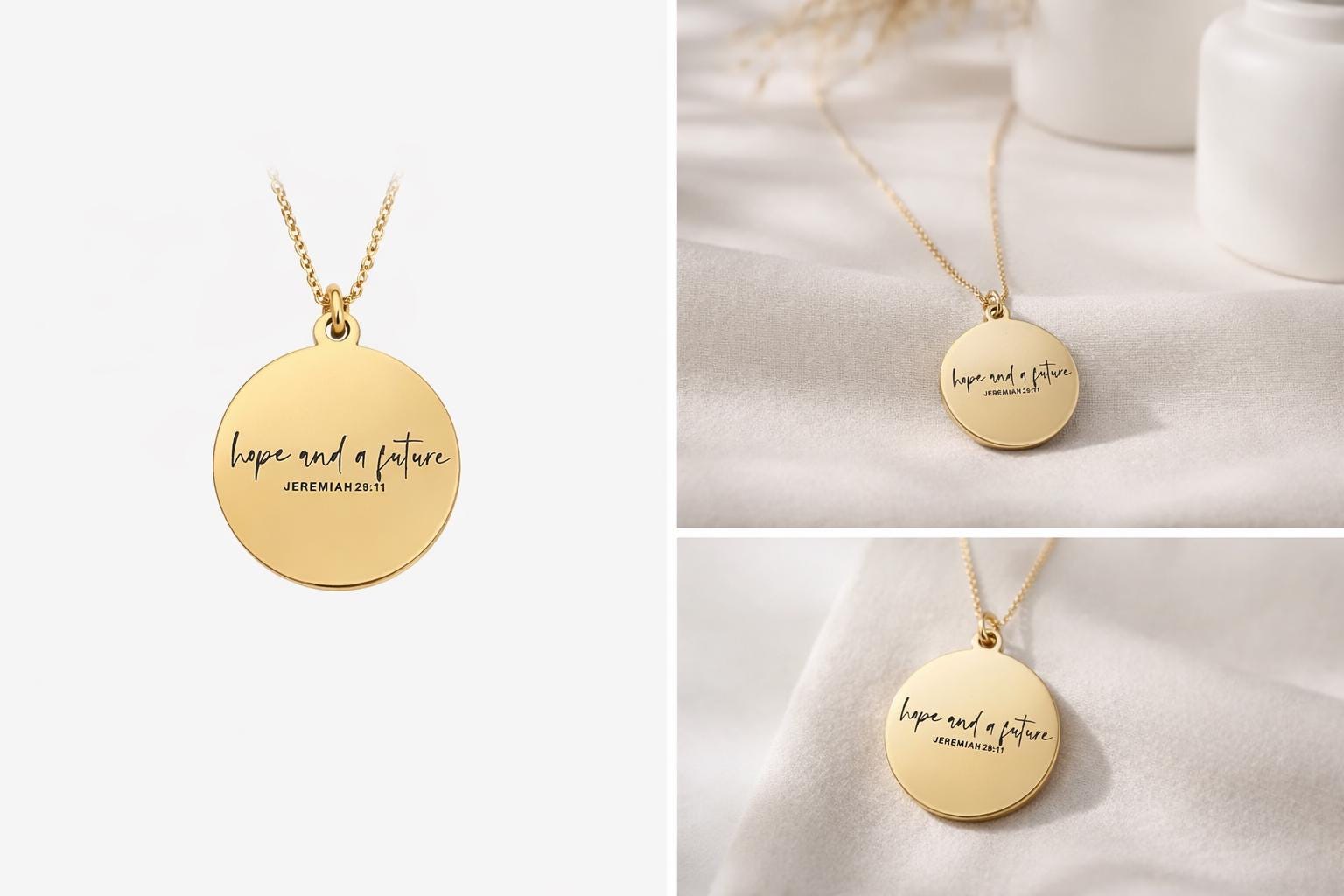 Custom Bible Verse Necklace, Personalized Christian Gift for Her, Faith Jewelry, Encouragement Gift, Baptism Gift