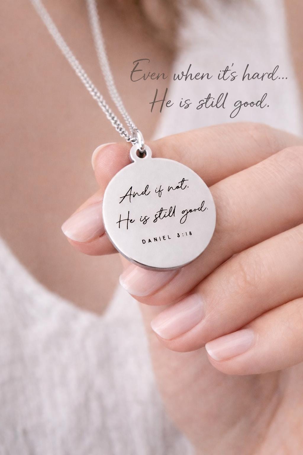 And if not He is still good bible verse Necklace, Daniel 3:18, Christian Gifts, Scripture Jewelry, Goodness necklace, God is still good