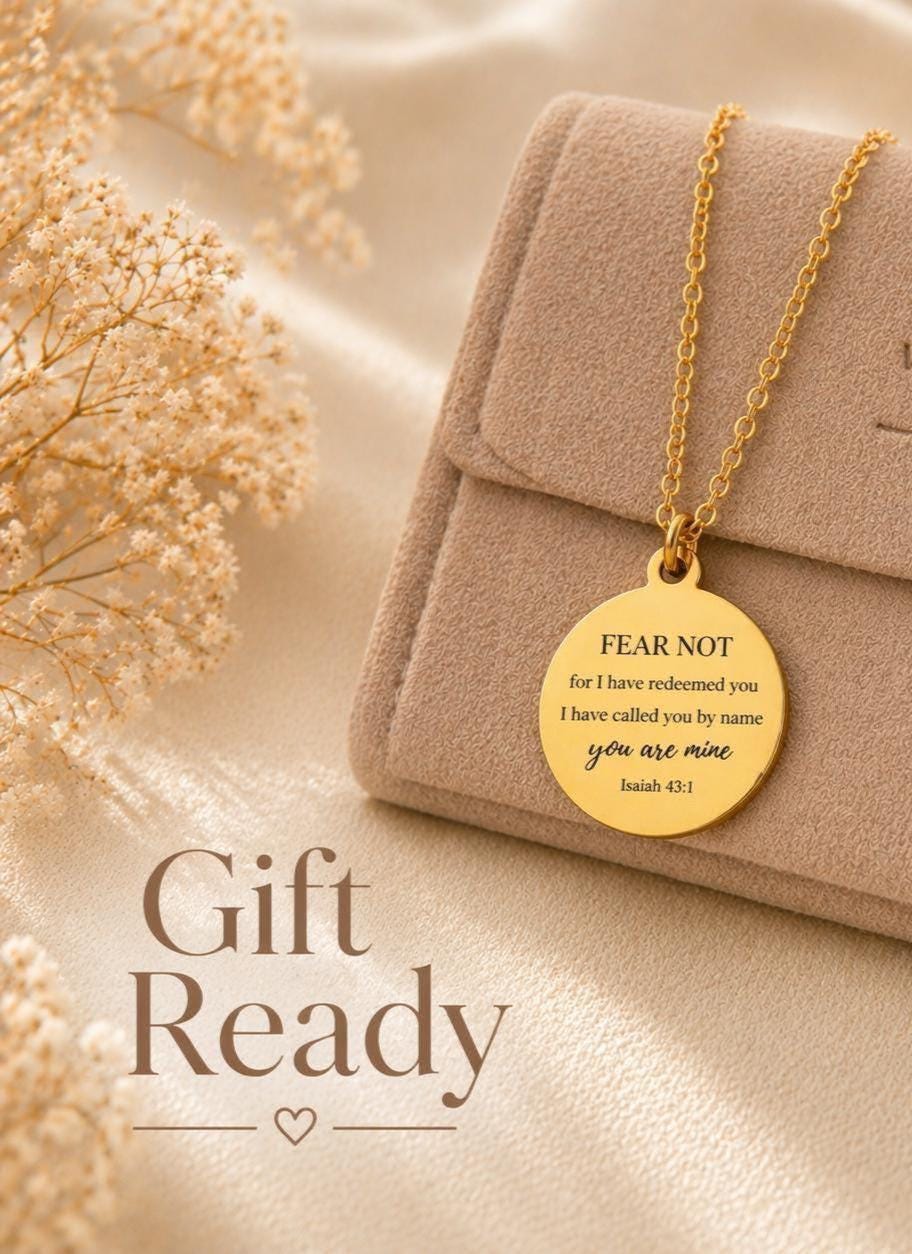 Fear Not Necklace Isaiah 43:1 | Christian Gift for Women | Bible Verse Jewelry | Faith Necklace | Encouragement Gift | Inspirational Pendant