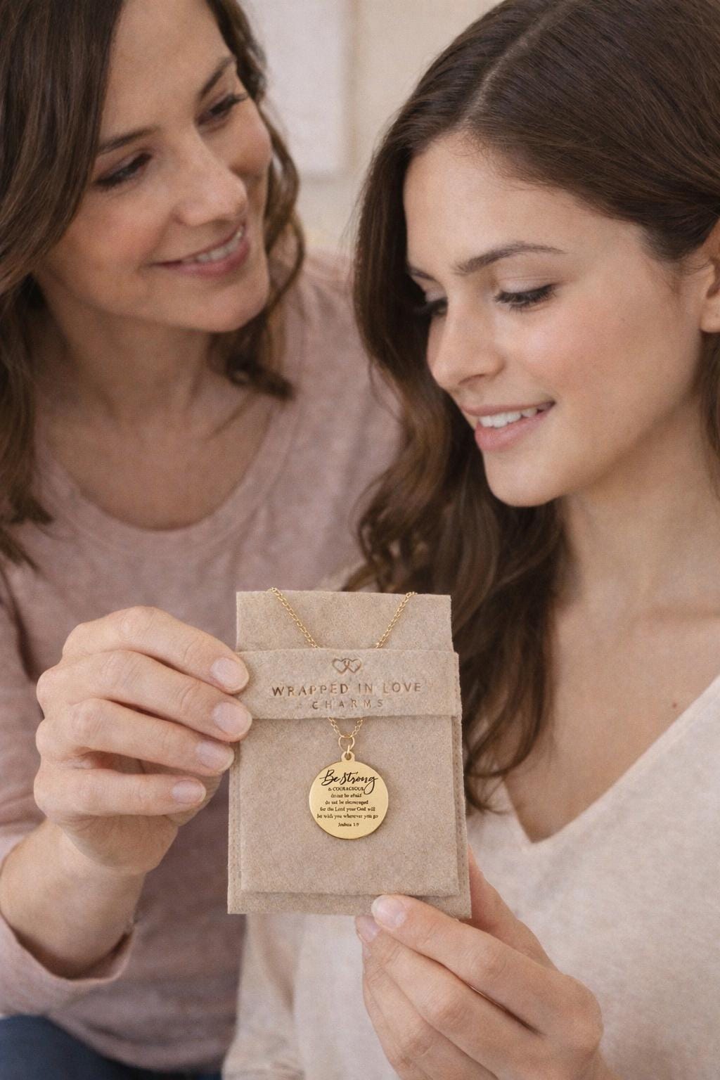 Joshua 1:9 Gold Necklace, Christian Gift for Her, Faith Jewelry, Inspirational Bible Verse Gift