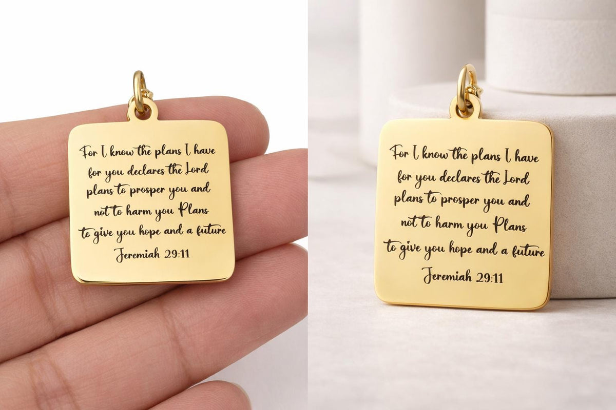 Jeremiah 29:11 Necklace, Christian Gift for Women, Faith Jewelry, Bible Verse Necklace, Inspirational Gift, Mothers Day Gift God Has a Plan