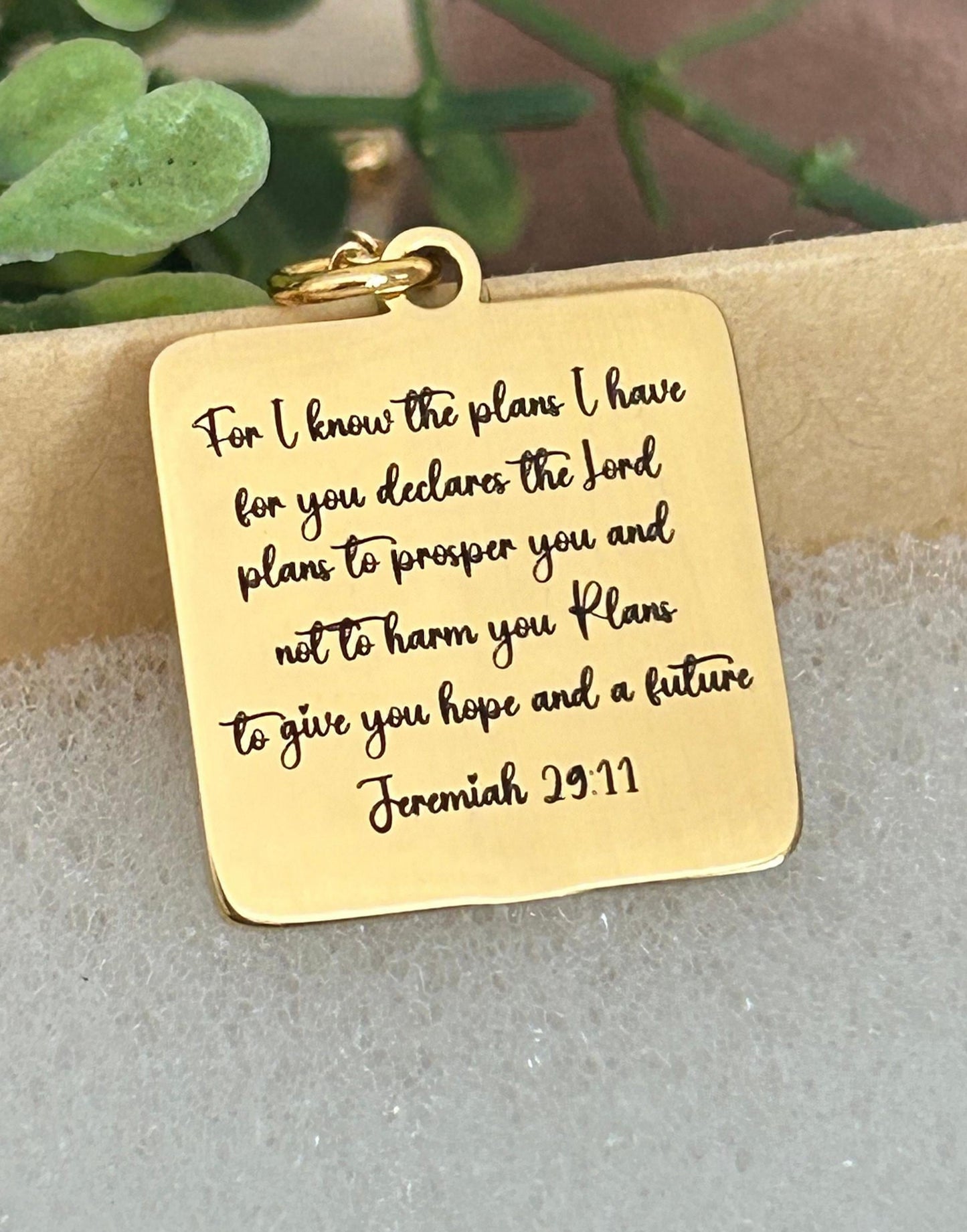 For I know the plans that I have for you bible verse Necklace Jeremiah 29:11 Gifts Christian Gifts Engraved Christian Jewelry Baptism Gifts
