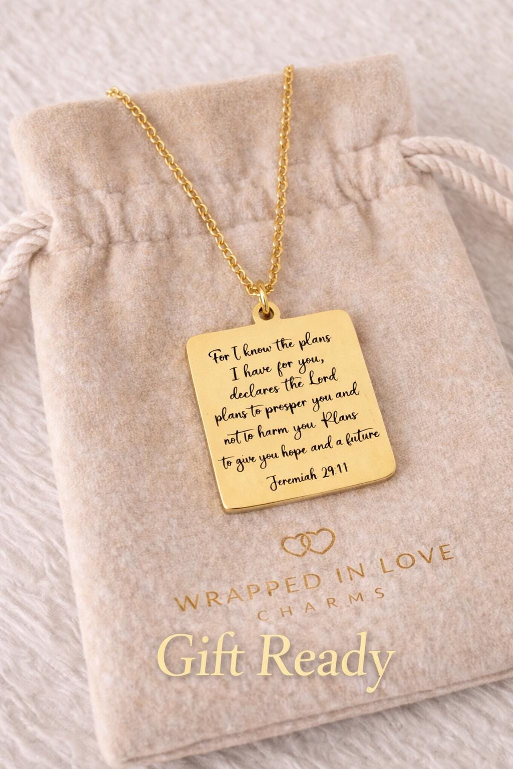 For I know the plans that I have for you bible verse Necklace Jeremiah 29:11 Gifts Christian Gifts Engraved Christian Jewelry Baptism Gifts