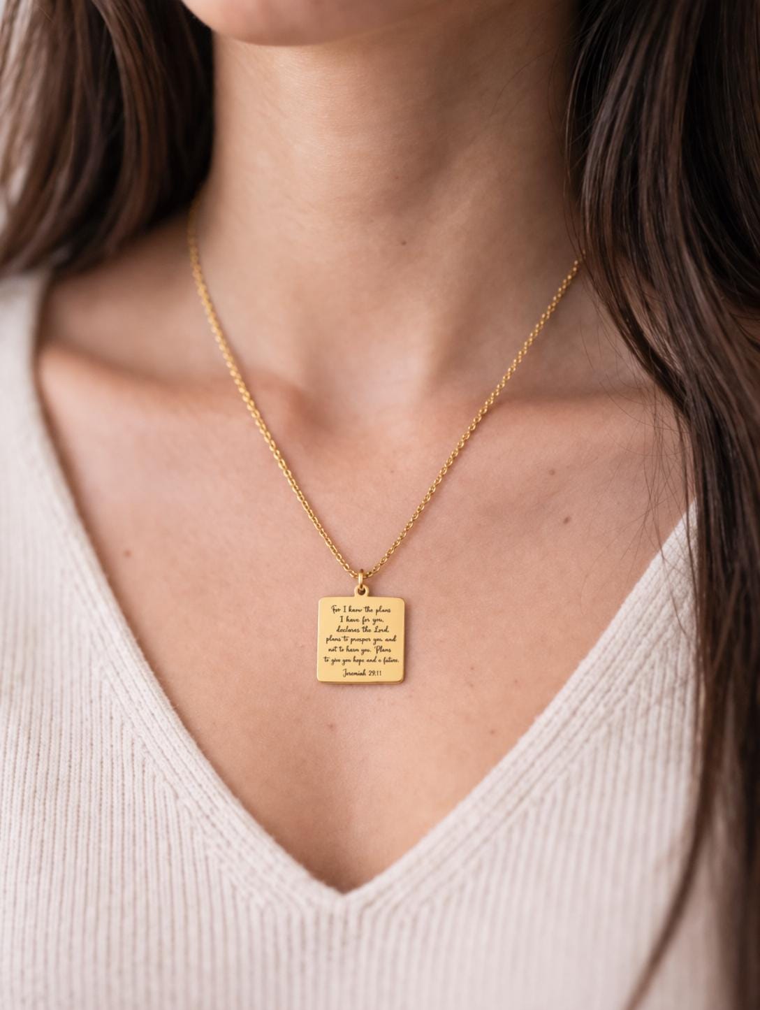 Jeremiah 29:11 Necklace, Christian Gift for Women, Faith Jewelry, Bible Verse Necklace, Inspirational Gift, Mothers Day Gift God Has a Plan