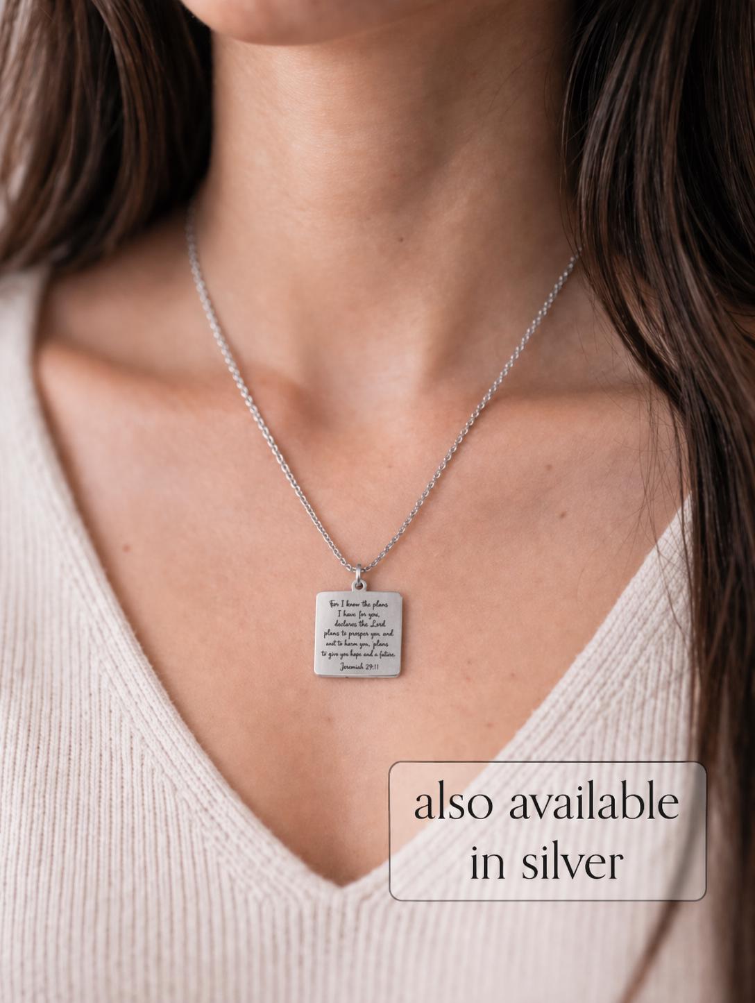 Jeremiah 29:11 Necklace, Christian Gift for Women, Faith Jewelry, Bible Verse Necklace, Inspirational Gift, Gift for Daughter God Has a Plan