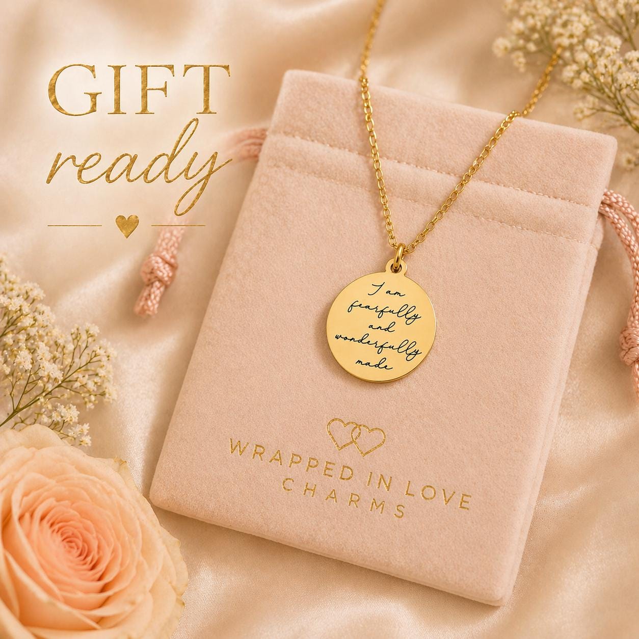 Fearfully and Wonderfully Made Necklace, Psalm 139:14 Jewelry, Christian Gift for Women, Inspirational Bible Verse Necklace, Faith Jewelry