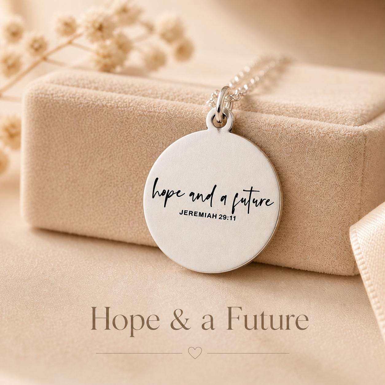 Jeremiah 29:11 Necklace | Hope and a Future Christian Gift Bible Verse Jewelry Faith Necklace for Women Inspirational Gift Religious Jewelry