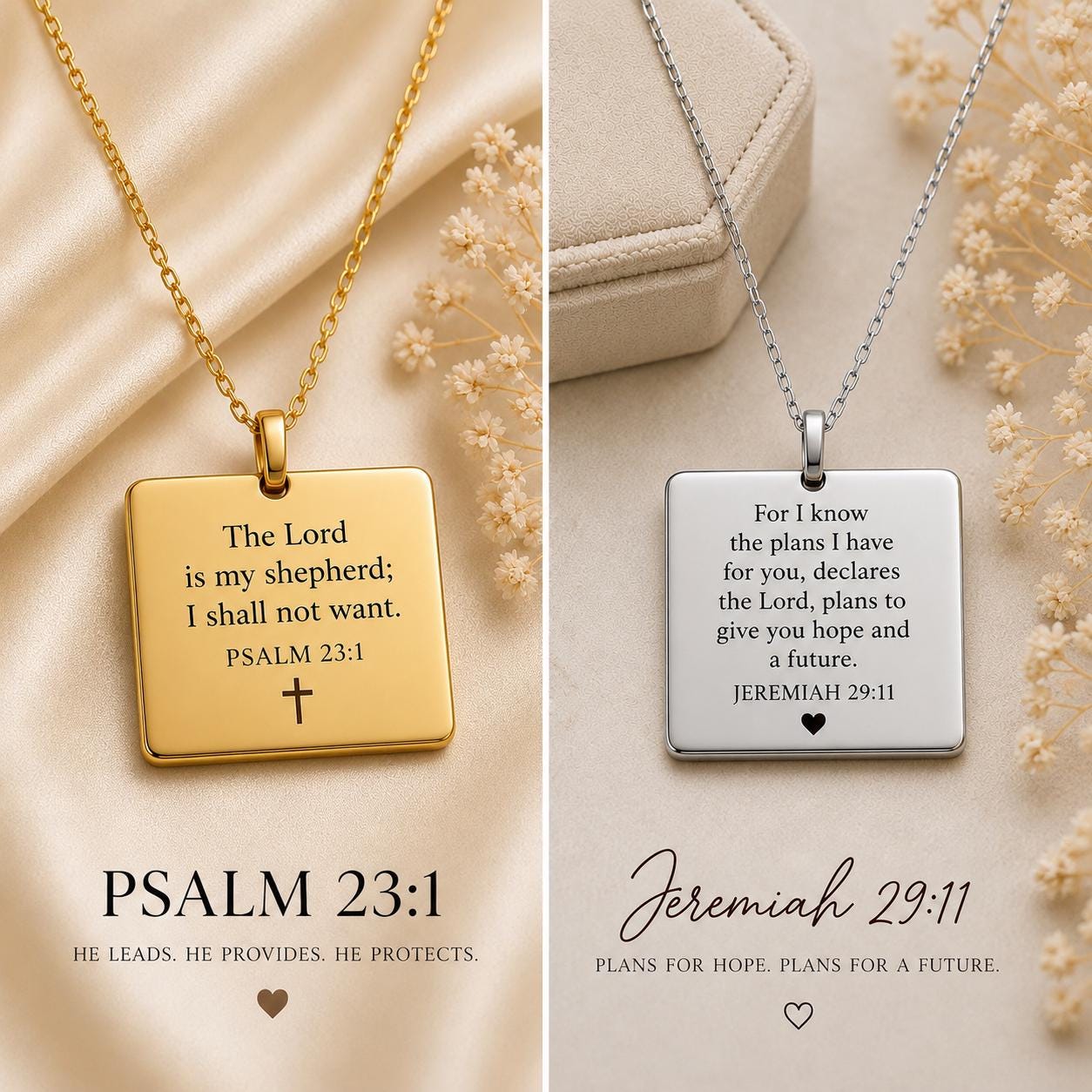 Custom Bible Verse Necklace, Personalized Christian Gift for Her, Faith Jewelry, Encouragement Gift, Baptism Gift