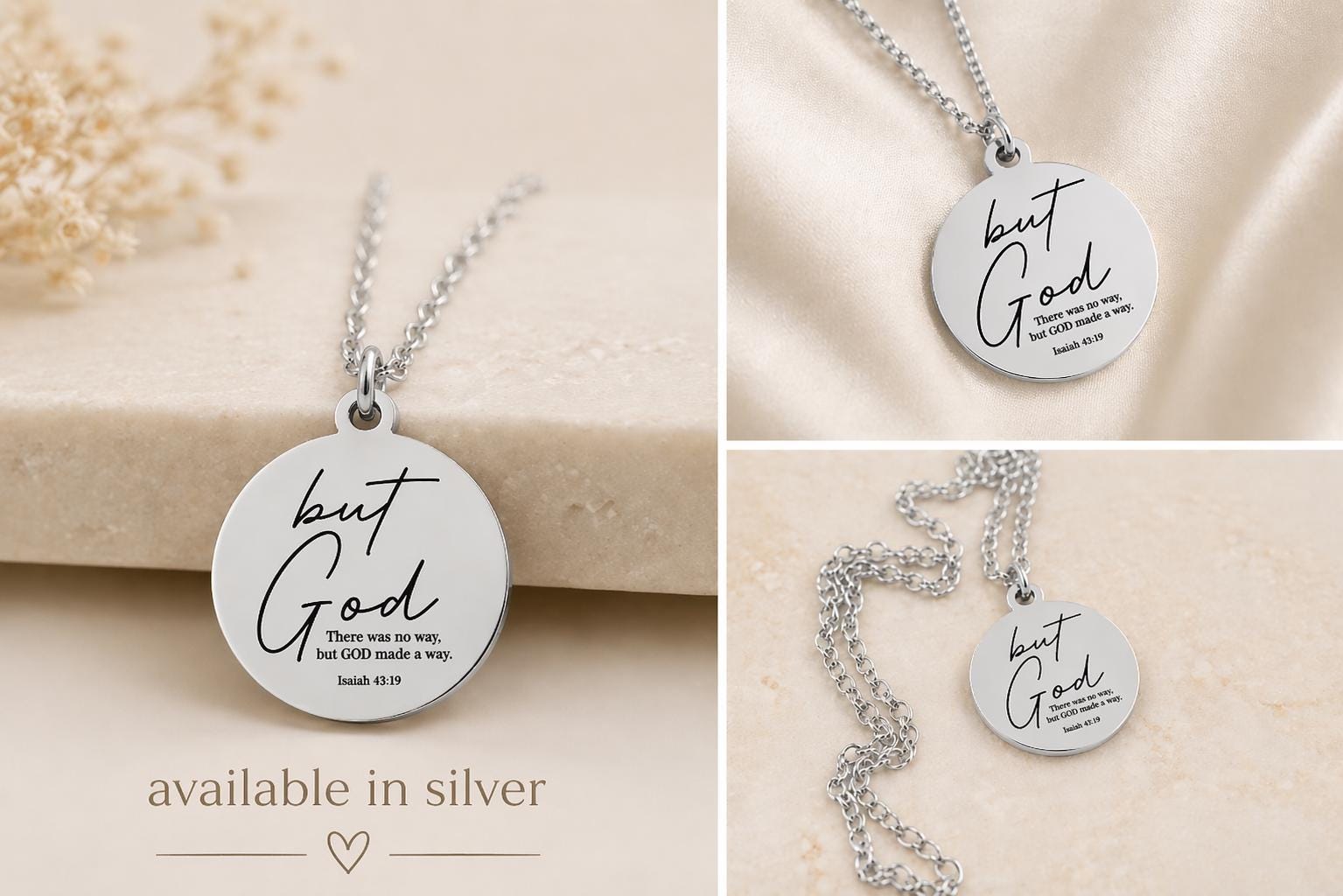 But God Made a Way Necklace | Isaiah 43:19 Jewelry | Christian Gift for Women | Faith Necklace | Inspirational Gift Mothers Day Gift