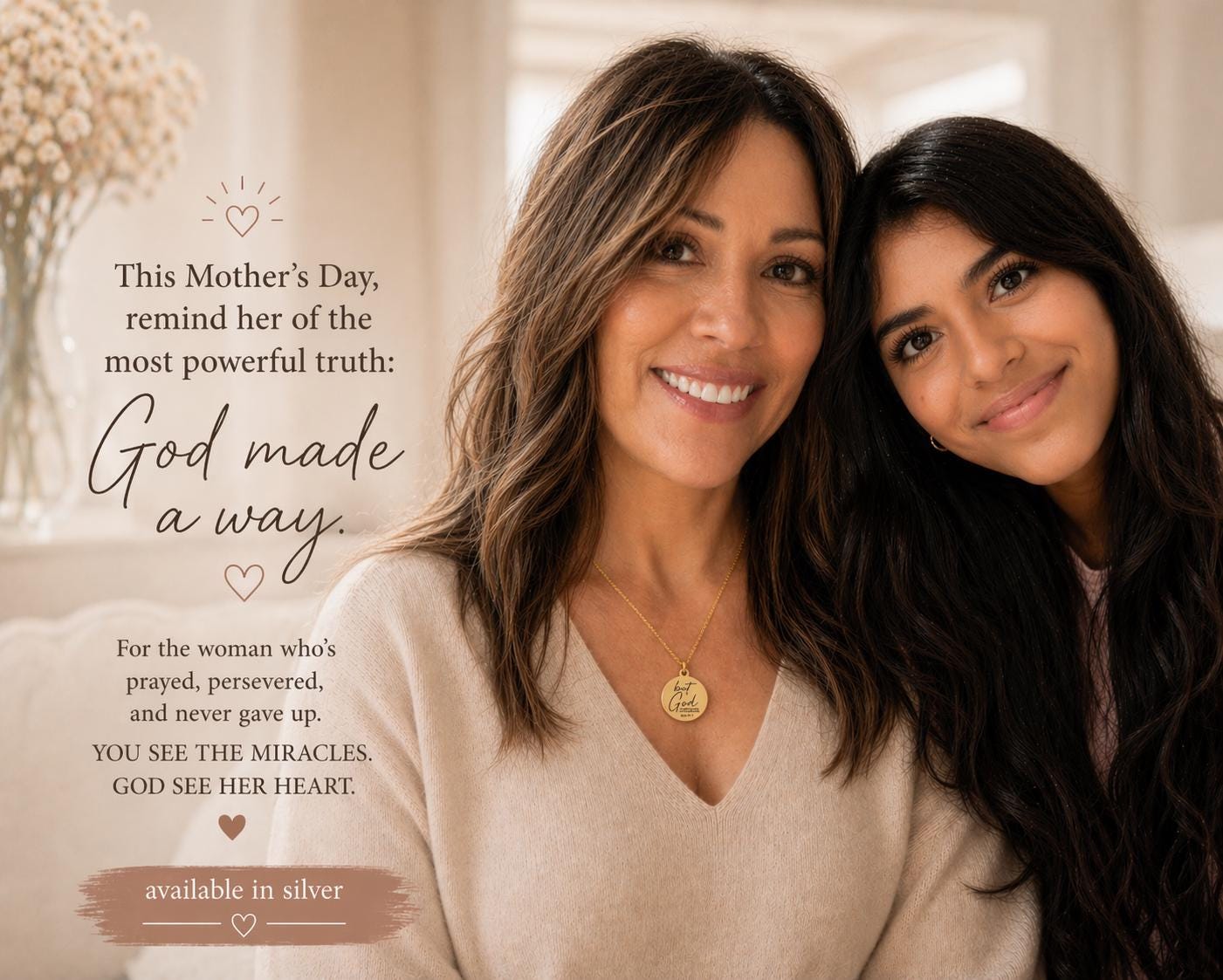 But God Made a Way Necklace | Isaiah 43:19 Jewelry | Christian Gift for Women | Faith Necklace | Inspirational Gift Mothers Day Gift