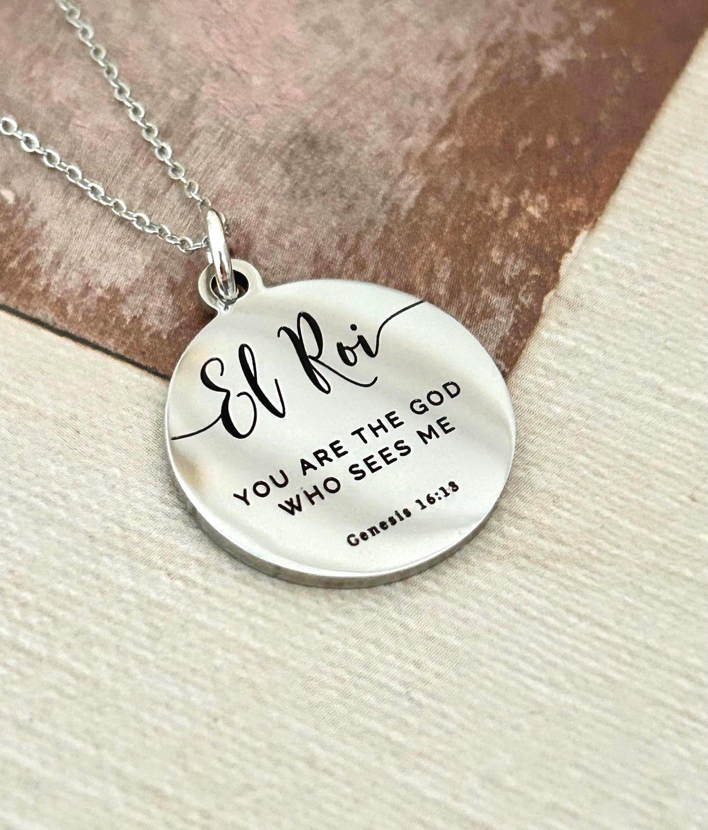 El Roi Necklace The God Who Sees Me, Christian Jewelry, Gift for Women, Faith Necklace, Bible Verse Jewelry, Mother’s Day Gift
