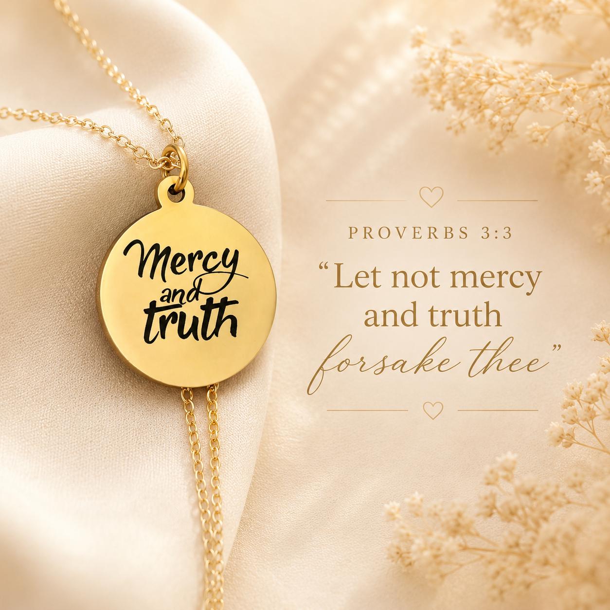 Mercy and Truth Necklace | Christian Necklace for Women | Faith Jewelry | Bible Inspired Jewelry | Meaningful Christian Gift