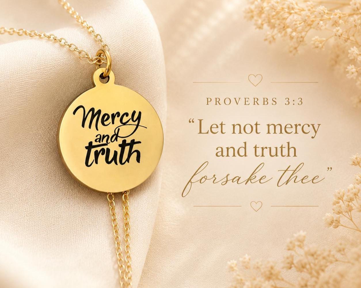 Mercy and Truth Necklace | Christian Necklace for Women | Faith Jewelry | Bible Inspired Jewelry | Meaningful Christian Gift