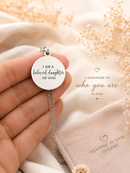 I Am a Beloved Daughter of God Necklace | Christian Gift for Women | Faith Necklace | Religious Jewelry | Inspirational Christian Gift